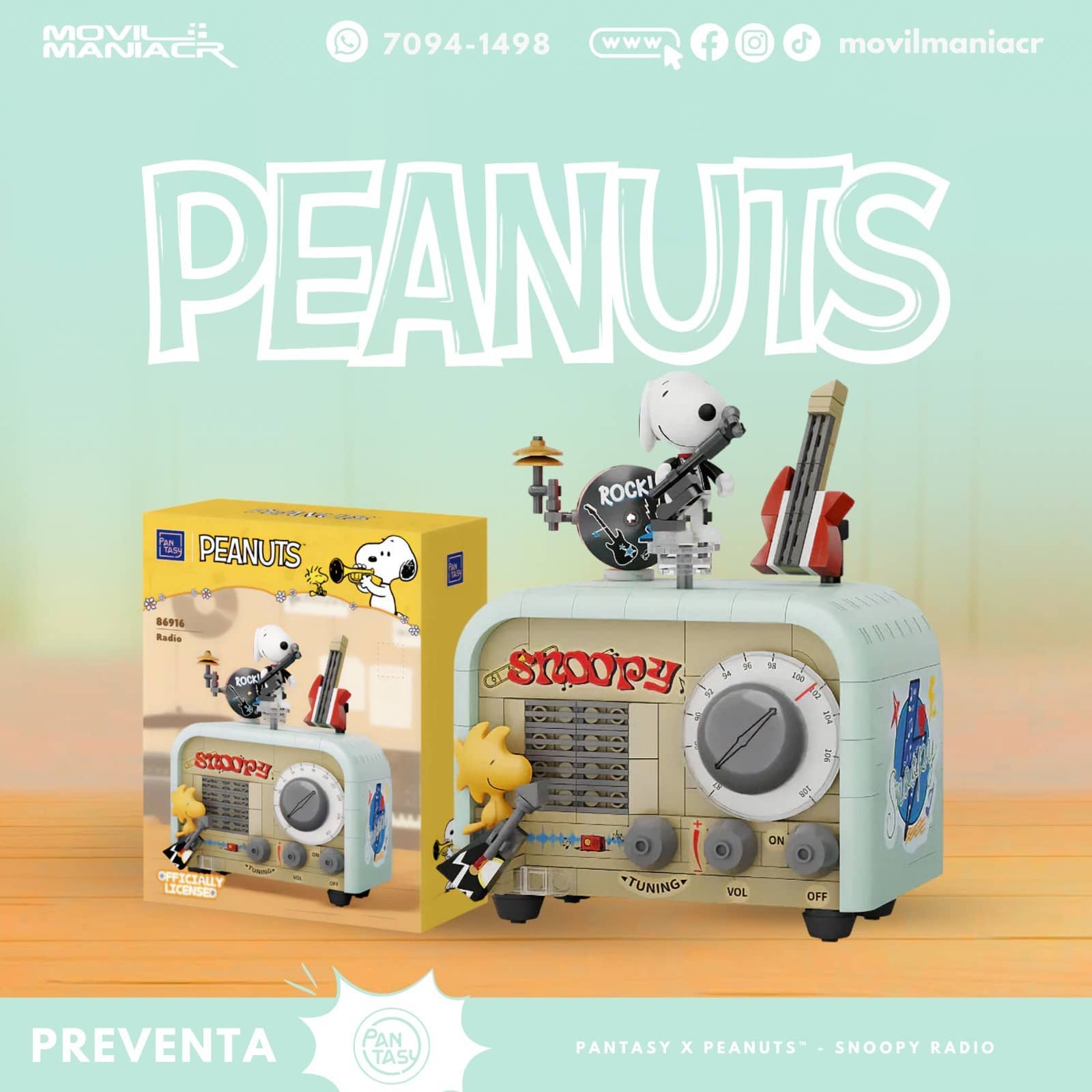 Armable Pantasy Peanuts Snoopy Radio(86916) - (Preventa) ¡Reserva Ahora! 1 Armable Pantasy Peanuts Snoopy Radio(86916) - (Preventa) ¡Reserva Ahora!