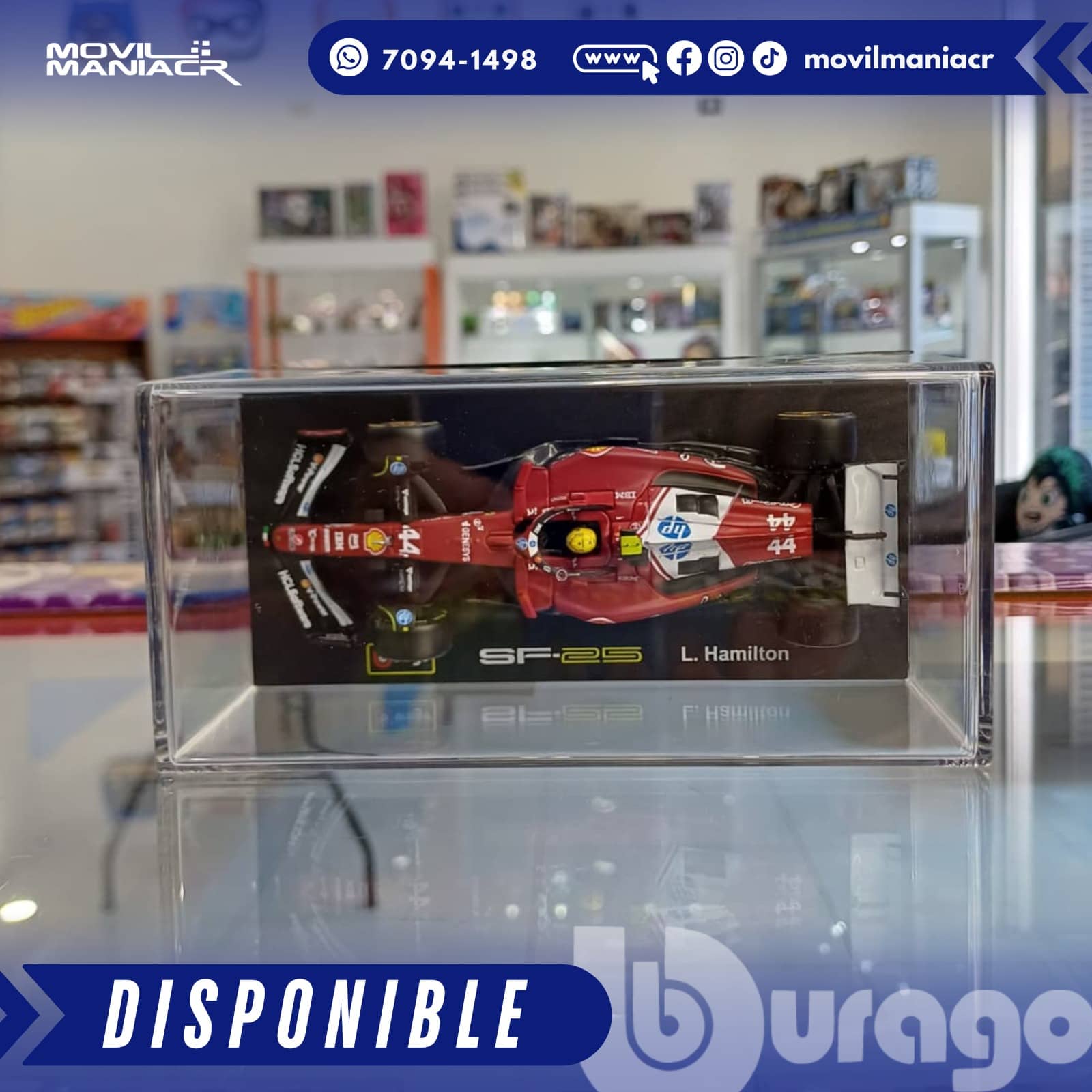 Carro Bburago Formula 1 Ferrari SFR Season Car Lewis Hamilton (2025) Escala 1:43 – (Stock) ¡Disponible Ahora! 2 Carro Bburago Formula 1 Ferrari SFR Season Car Lewis Hamilton (2025) Escala 1:43 – (Stock) ¡Disponible Ahora! - Imagen 2