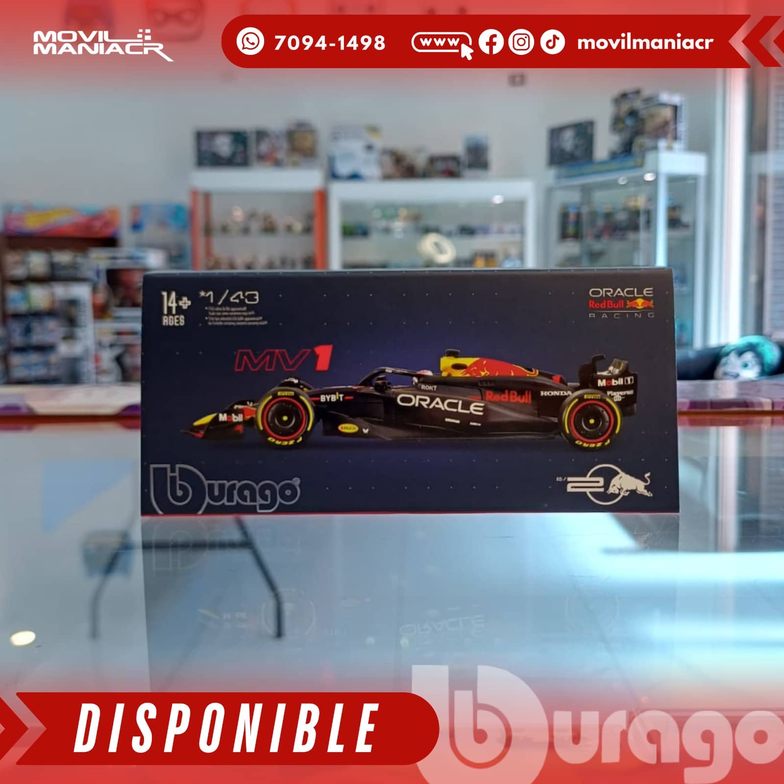 Carro Bburago Formula 1 Oracle Red Bull RB20 Max Verstappen (2024) Escala 1:43 – (Stock) ¡Disponible Ahora! 1 Carro Bburago Formula 1 Oracle Red Bull RB20 Max Verstappen (2024) Escala 143 – (Stock) ¡Disponible Ahora!