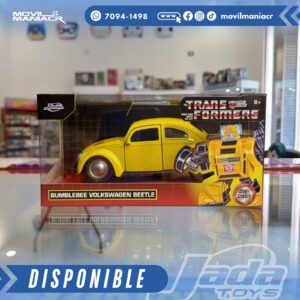 Carro Jada Toys Transformers G1 Bumblebee Volkswagen Beetle Escala 132 – (Stock) ¡Disponible Ahora!