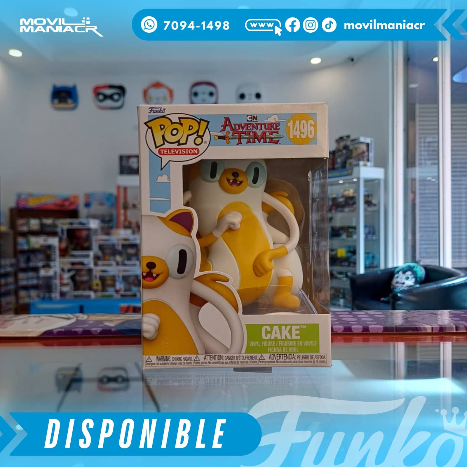 Funko Pop Adventure Time Cake #1496 - (Stock) ¡Disponible Ahora! 2 Funko Pop Adventure Time Cake #1496 - (Stock) ¡Disponible Ahora! - Imagen 2