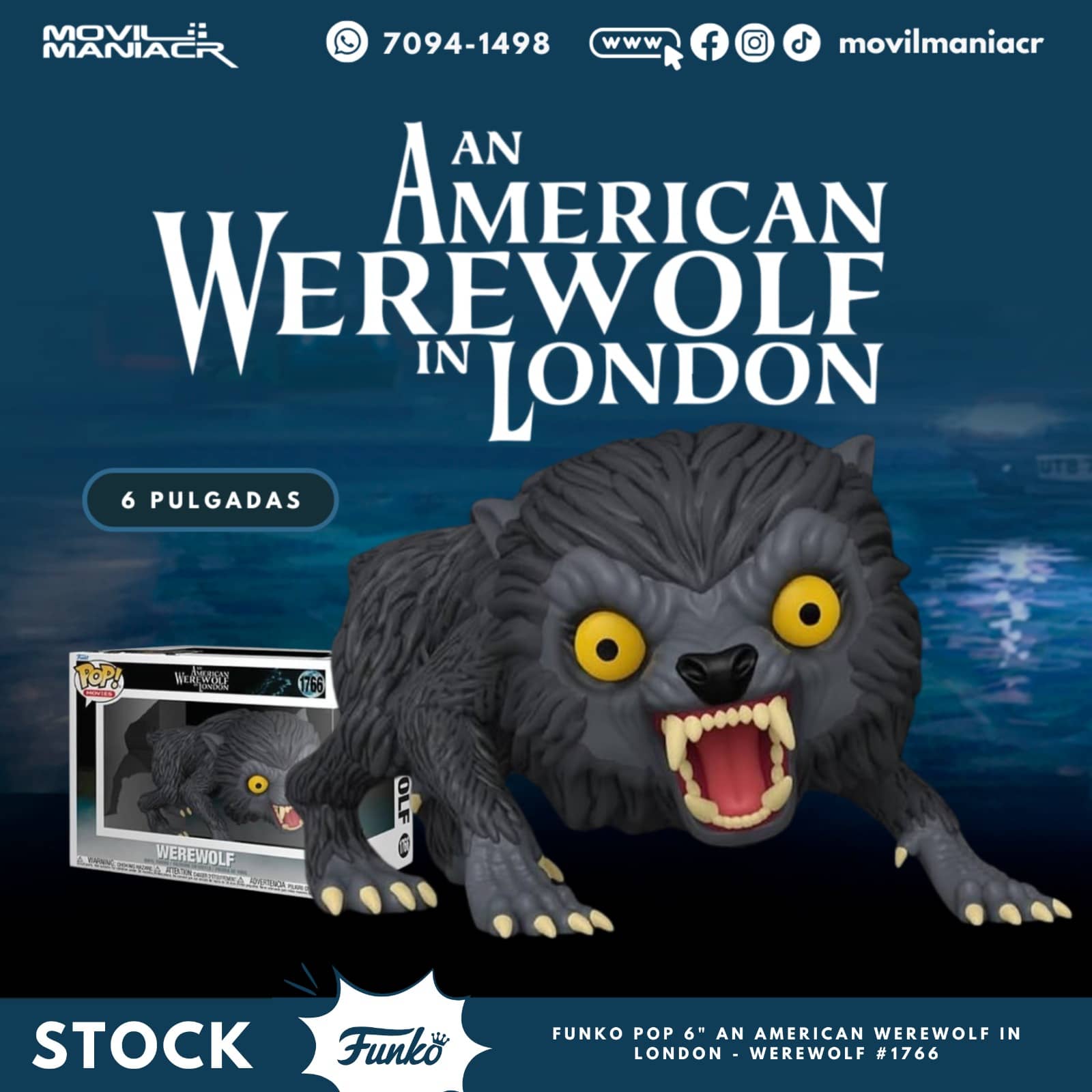 Funko Pop An American Werewolf in London Werewolf #1766 - 6Pulgadas (Stock) ¡Disponible Ahora! 1 Funko Pop An American Werewolf in London Werewolf #1766 - 6Pulgadas