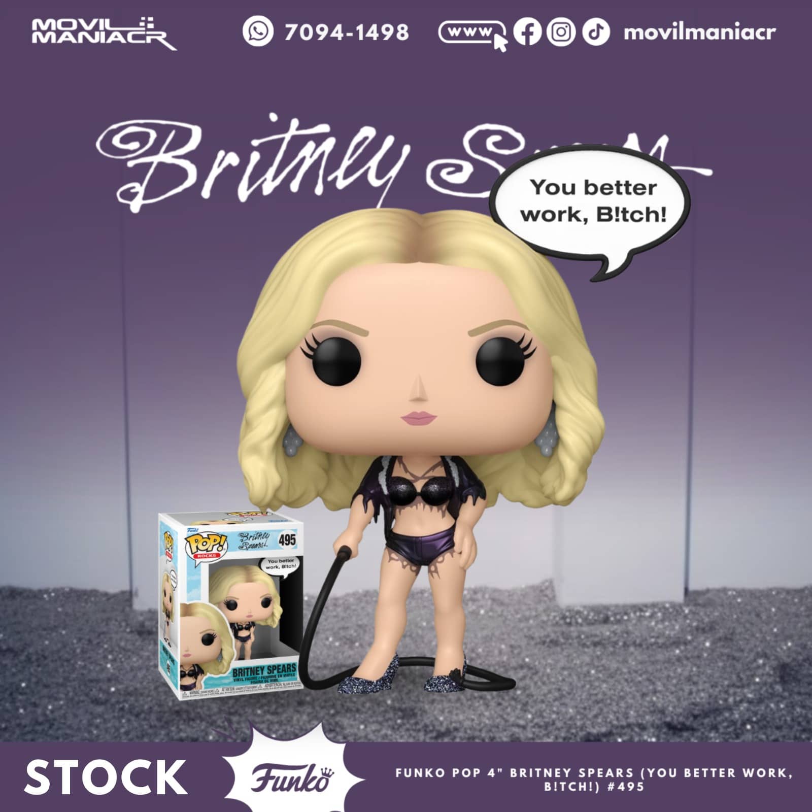 Funko Pop Britney Spears Work B!tch #495 - (Stock) ¡Disponible Ahora! 1 Funko Pop Britney Spears Work B!tch #495 - (Stock) ¡Disponible Ahora!