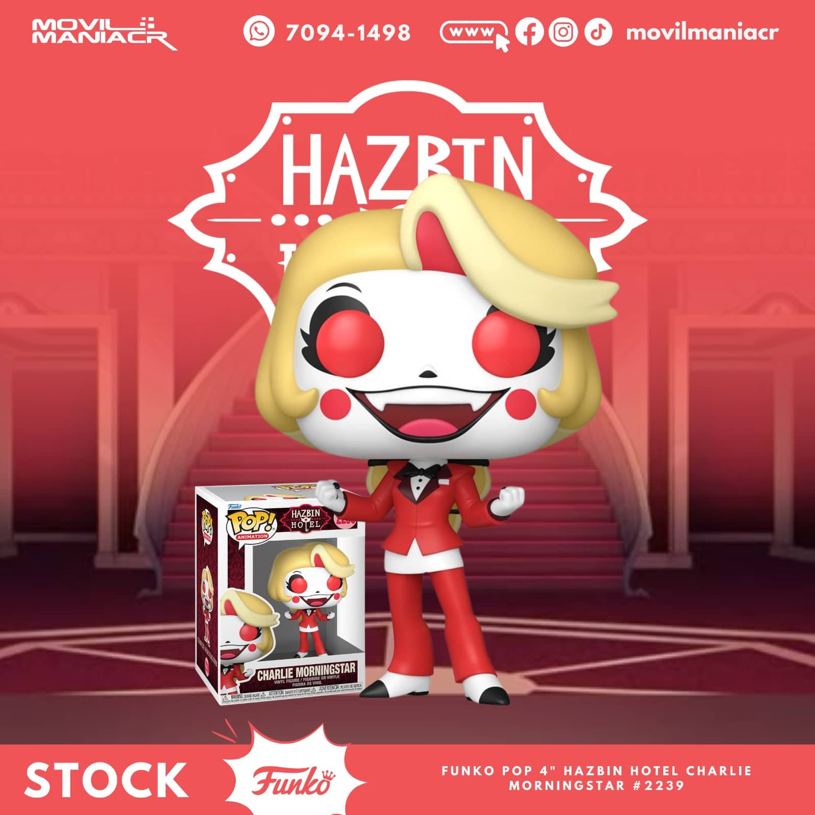 Funko Pop Hazbin Hotel Charlie Morningstar #2239 - (Stock) ¡Disponible Ahora! 1 Funko Pop Hazbin Hotel Charlie Morningstar
