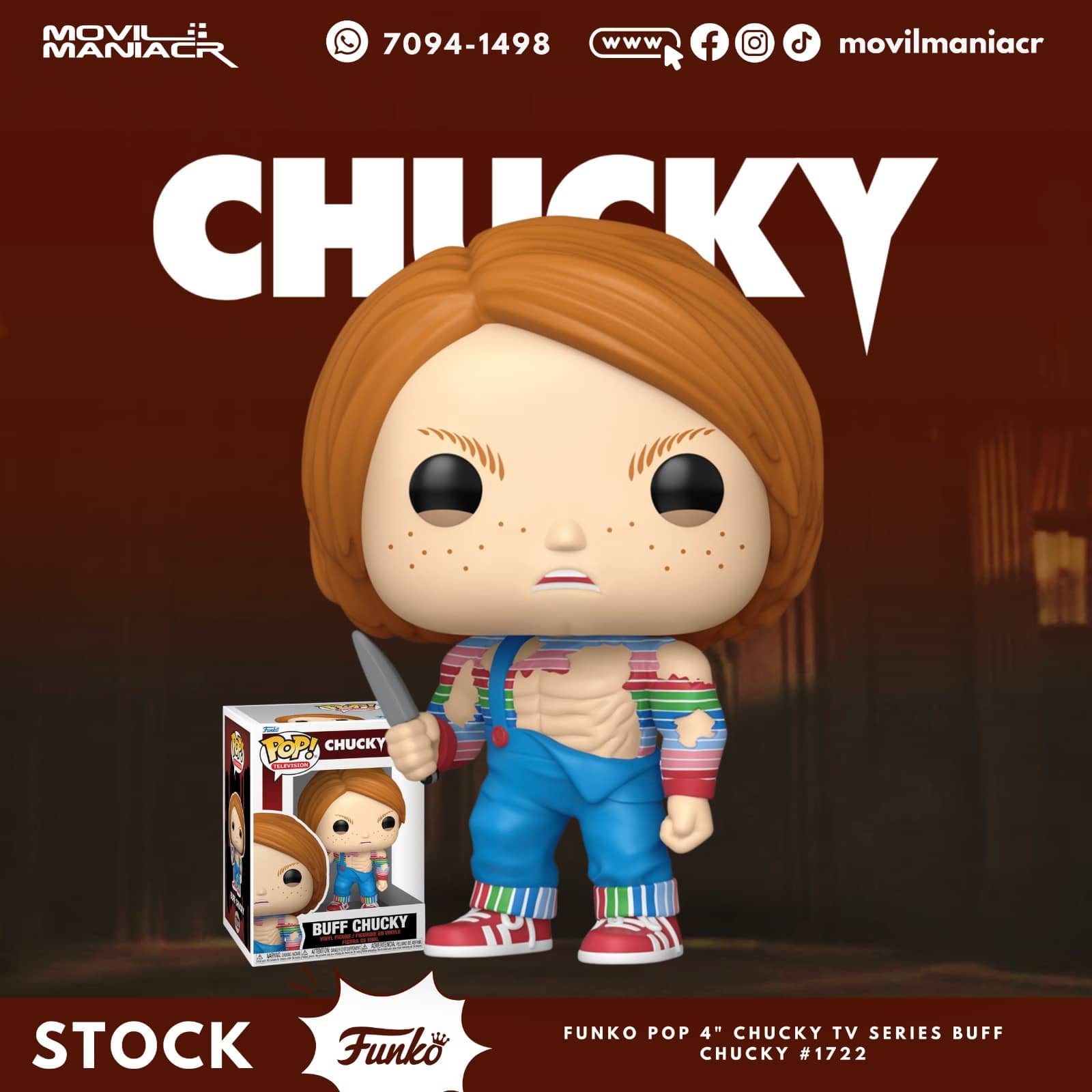 Funko Pop Chucky TV Series Buff Chucky #1722 - (Stock) ¡Disponible Ahora! 1 Funko Pop Chucky TV Series Buff Chucky #1722 - (Stock) ¡Disponible Ahora!