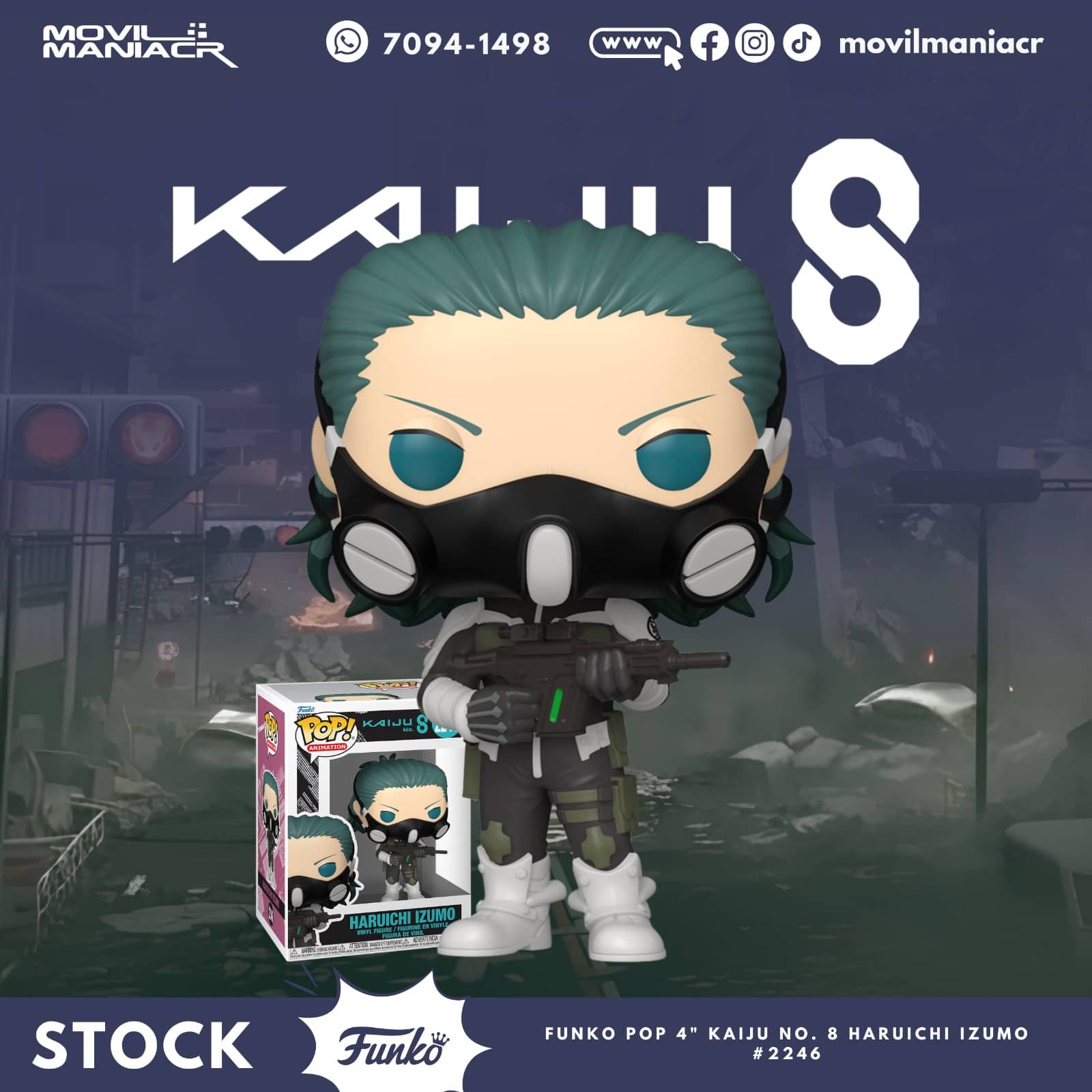 Funko Pop Kaiju No. 8 Haruichi Izumo #2246 - (Stock) ¡Disponible Ahora! 1 Funko Pop Kaiju No. 8 Haruichi Izumo #2246 - (Stock) ¡Disponible Ahora!