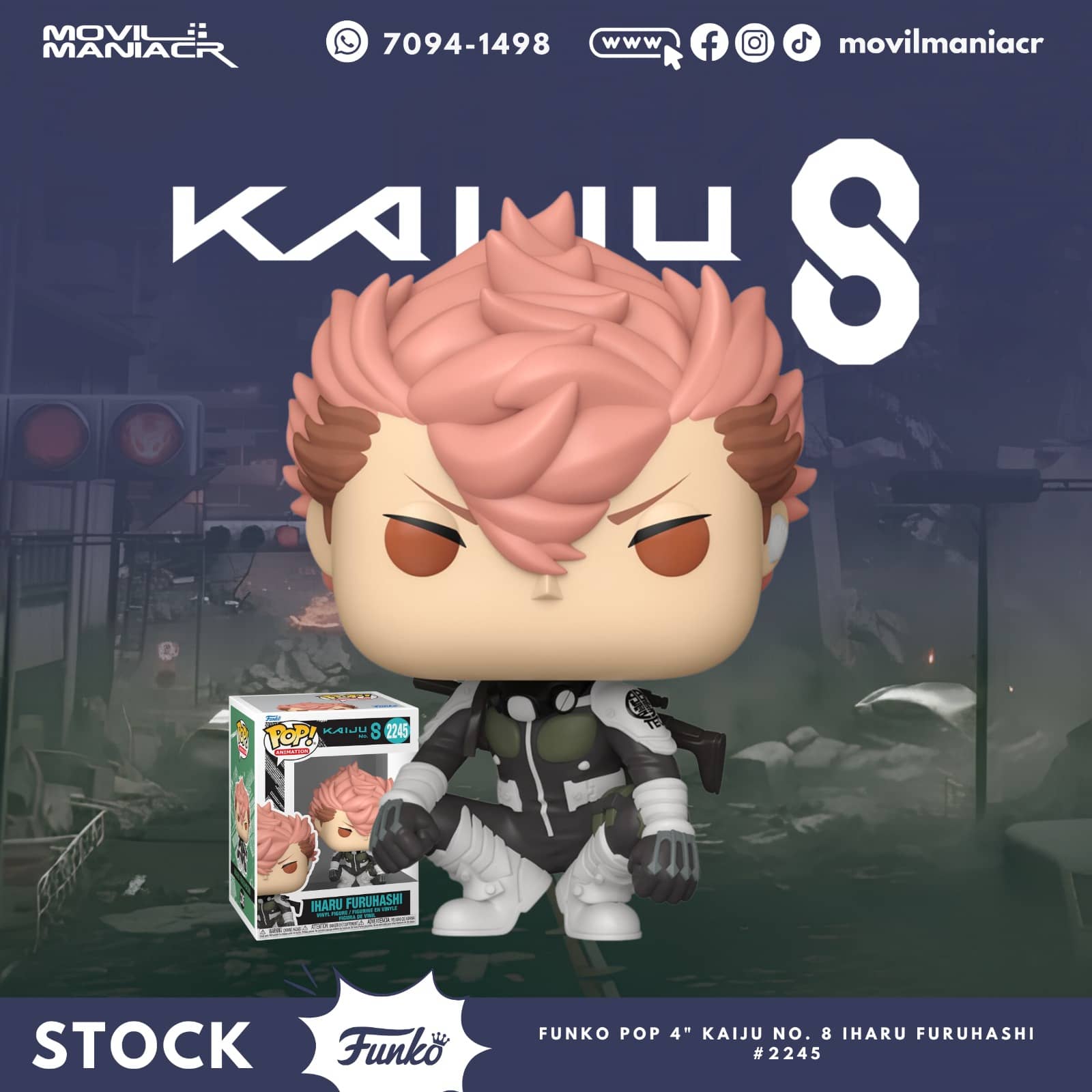 Funko Pop Kaiju No. 8 Iharu Furuhashi #2245 - (Stock) ¡Disponible Ahora! 1 Funko Pop Kaiju No. 8 Iharu Furuhashi #2245 - (Stock) ¡Disponible Ahora!