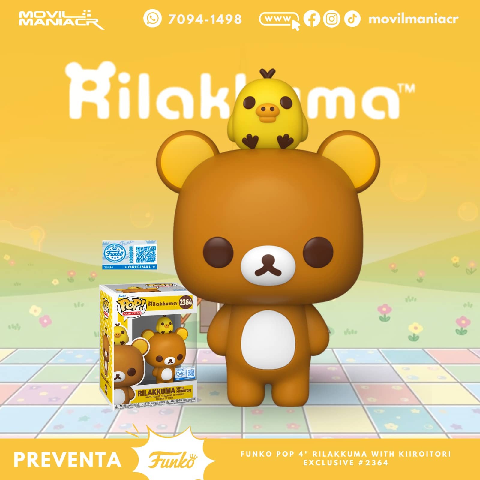 Funko Pop Rilakkuma with Kiiroitori Exclusivo #2364 - (Preventa) ¡Reserva Ahora! 1 Funko Pop Rilakkuma with Kiiroitori Exclusivo #2364 - (Preventa) ¡Reserva Ahora!