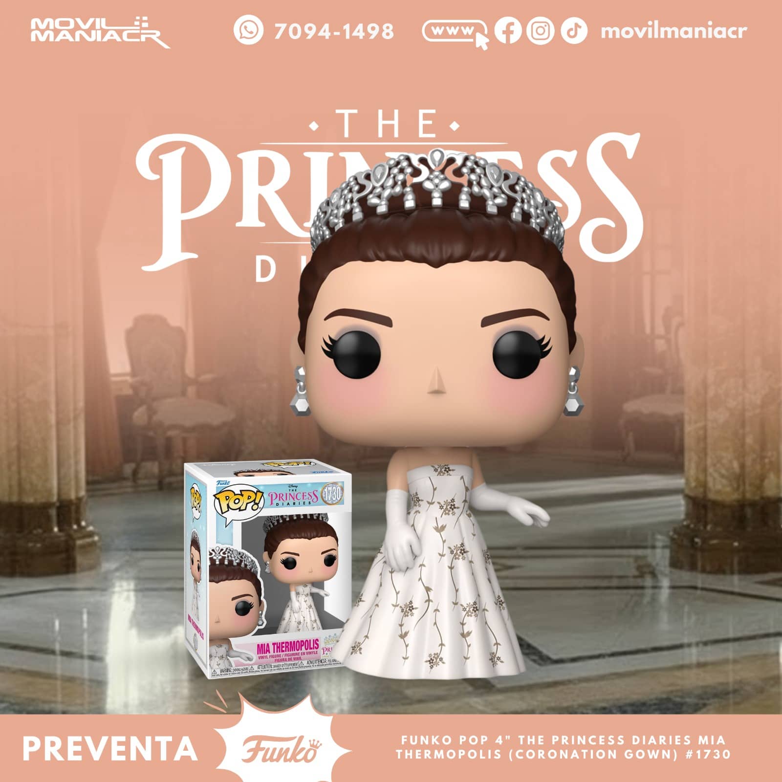 Funko Pop The Princess Diaries Mia Thermopolis (Coronation Gown) #1730 - (Preventa) ¡Reserva Ahora! 1 Funko Pop The Princess Diaries Mia Thermopolis (Coronation Gown) #1730 - (Preventa) ¡Reserva Ahora!