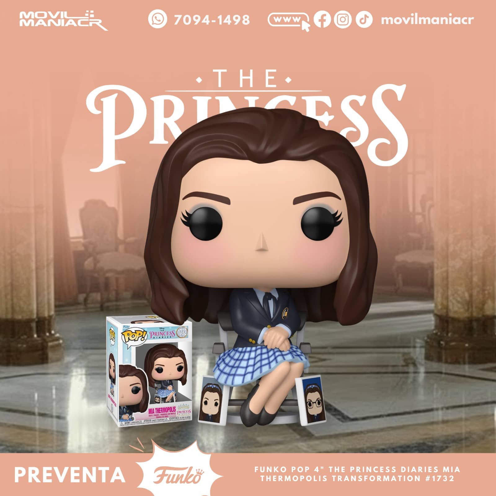 Funko Pop The Princess Diaries Mia Thermopolis Transformation #1732 - (Preventa) ¡Reserva Ahora! 1 Funko Pop The Princess Diaries Mia Thermopolis Transformation #1732 - (Preventa) ¡Reserva Ahora!