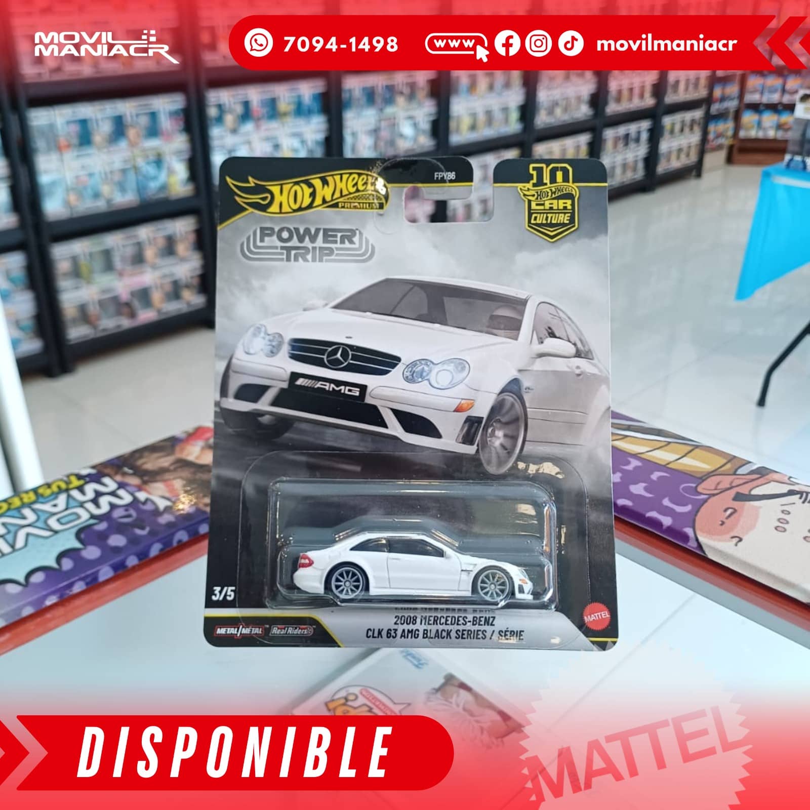 Hot Wheels Power Trip 2008 Mercedes Benz CLK63 Black Series - Premium (Stock) ¡Disponible Ahora! 1 Hot Wheels Power Trip 2008 Mercedes Benz CLK63 Black Series - Premium (Stock) ¡Disponible Ahora!