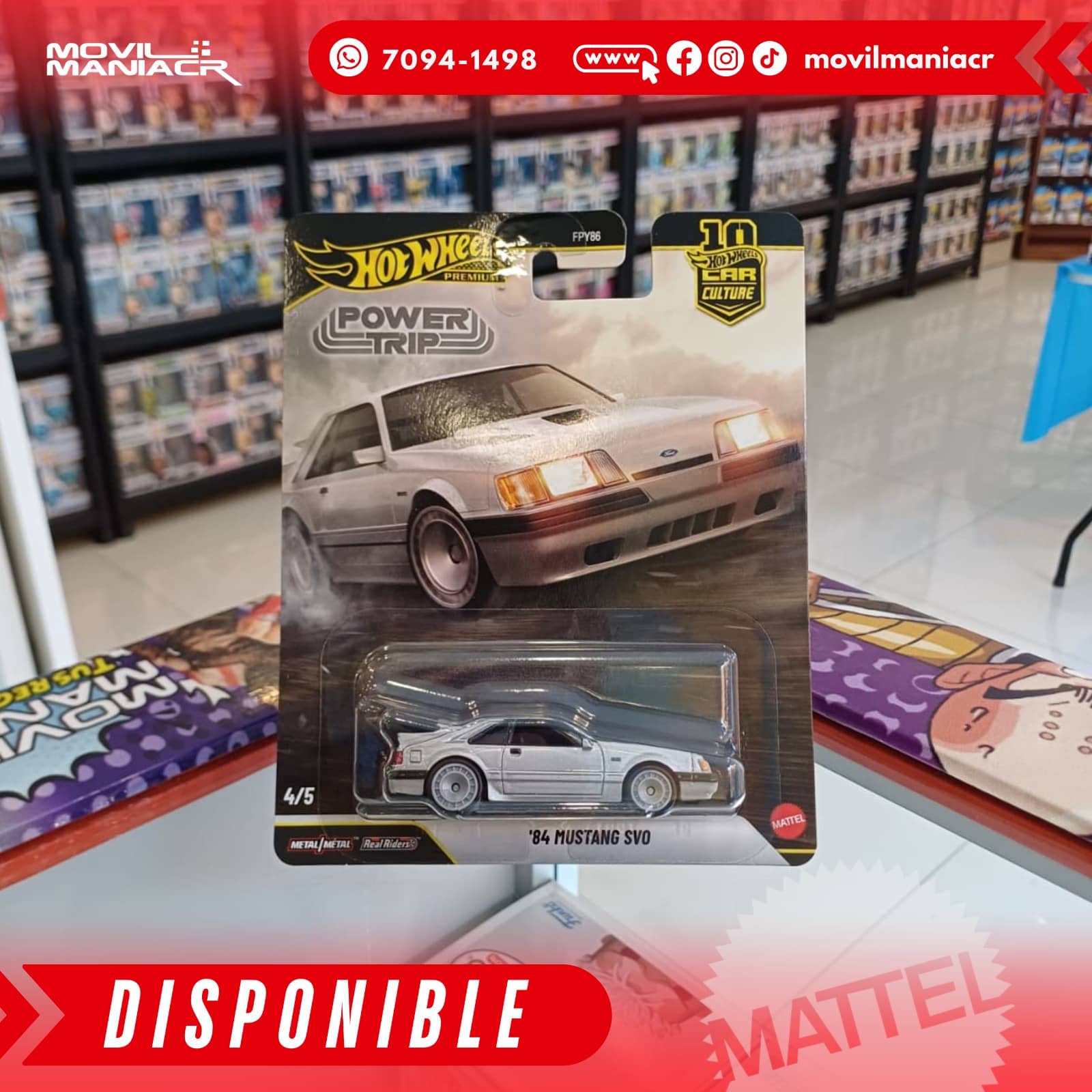 Hot Wheels Power Trip 84 Mustang SVO - Premium (Stock) ¡Disponible Ahora! 1 Hot Wheels Power Trip 84 Mustang SVO - Premium (Stock) ¡Disponible Ahora!