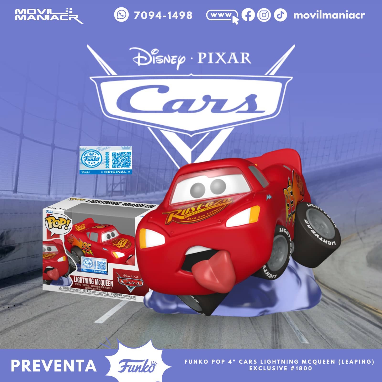 Funko Pop Cars Lightning McQueen Exclusivo #1800 - (Preventa) ¡Reserva Ahora! 1 Funko Pop Cars Lightning McQueen Exclusivo #1800 - (Preventa) ¡Reserva Ahora!