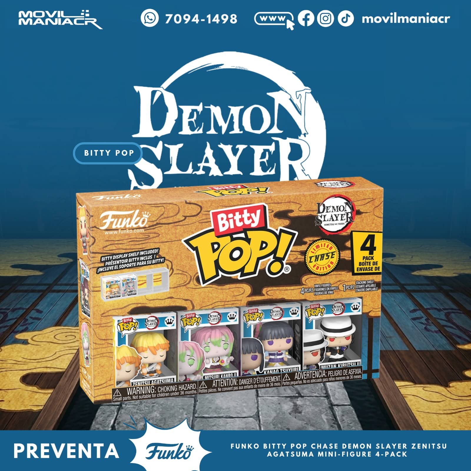 4-Pack Bitty Pop Demon Slayer Zenitsu - (Preventa) ¡Reserva Ahora! 1 4-Pack Bitty Pop Demon Slayer Zenitsu - (Preventa) ¡Reserva Ahora!