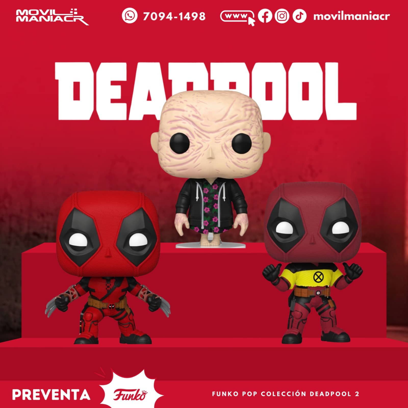 Colección 3 Funko Pop Deadpool 2 - (Preventa) ¡Reserva Ahora! 1 Colección 3 Funko Pop Deadpool 2 - (Preventa) ¡Reserva Ahora!
