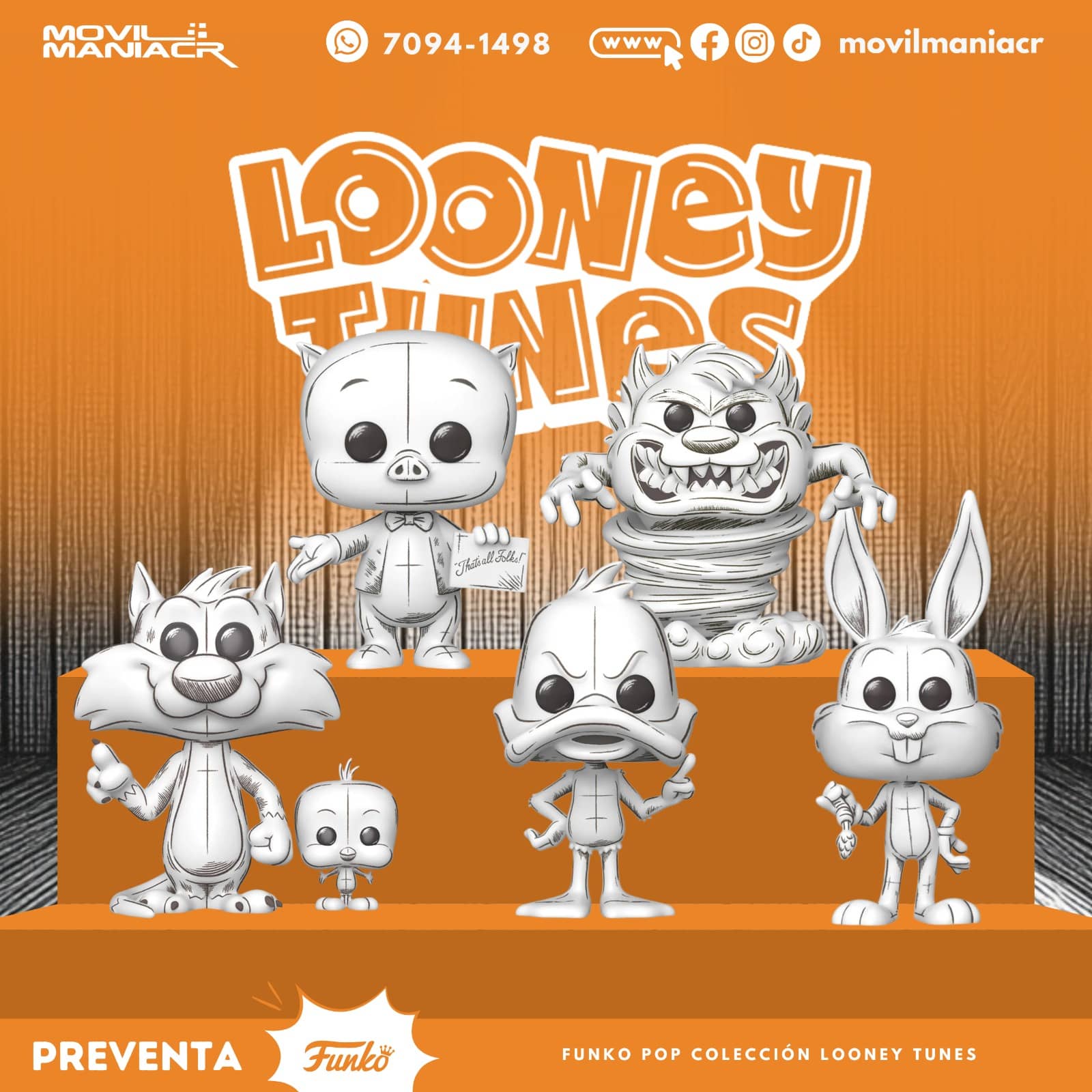 Colección 5 Funko Pop Looney Tunes Sumi-Ink - (Preventa) ¡Reserva Ahora! 1 Colección 5 Funko Pop Looney Tunes Sumi-Ink - (Preventa) ¡Reserva Ahora!