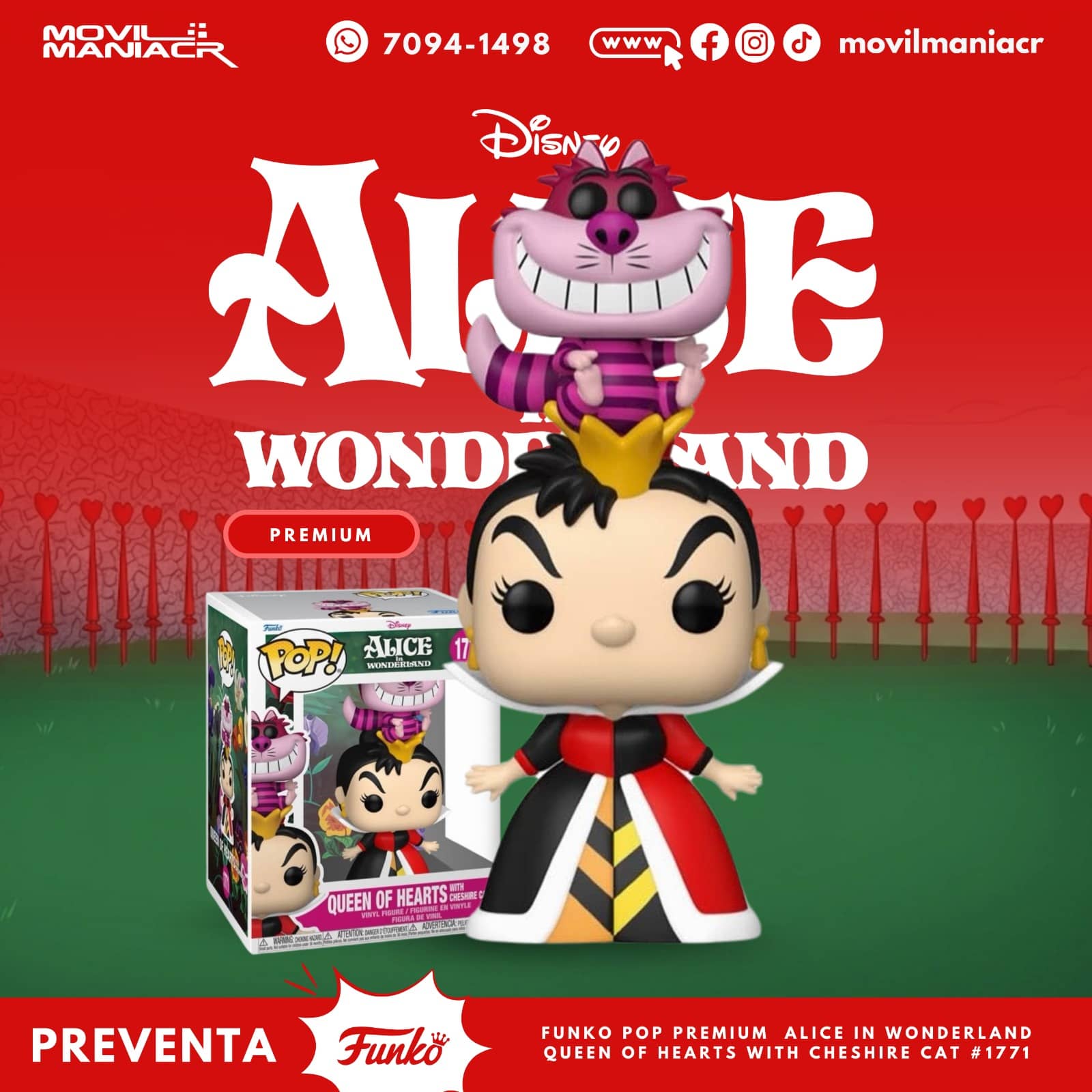 Funko Pop Alice in Wonderland Queen of Hearts Premium #1771 - (Preventa) ¡Reserva Ahora! 1 Funko Pop Alice in Wonderland Queen of Hearts Premium #1771 - (Preventa) ¡Reserva Ahora!
