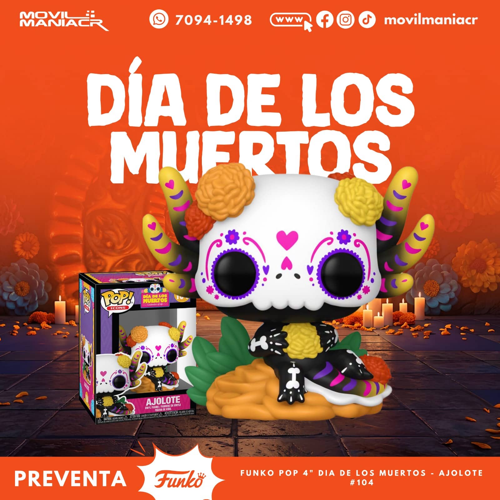 Funko Pop Dia De Los Muertos Ajolote #104 - (Preventa) ¡Reserva Ahora! 1 Funko Pop Dia De Los Muertos Ajolote #104 - (Preventa) ¡Reserva Ahora!