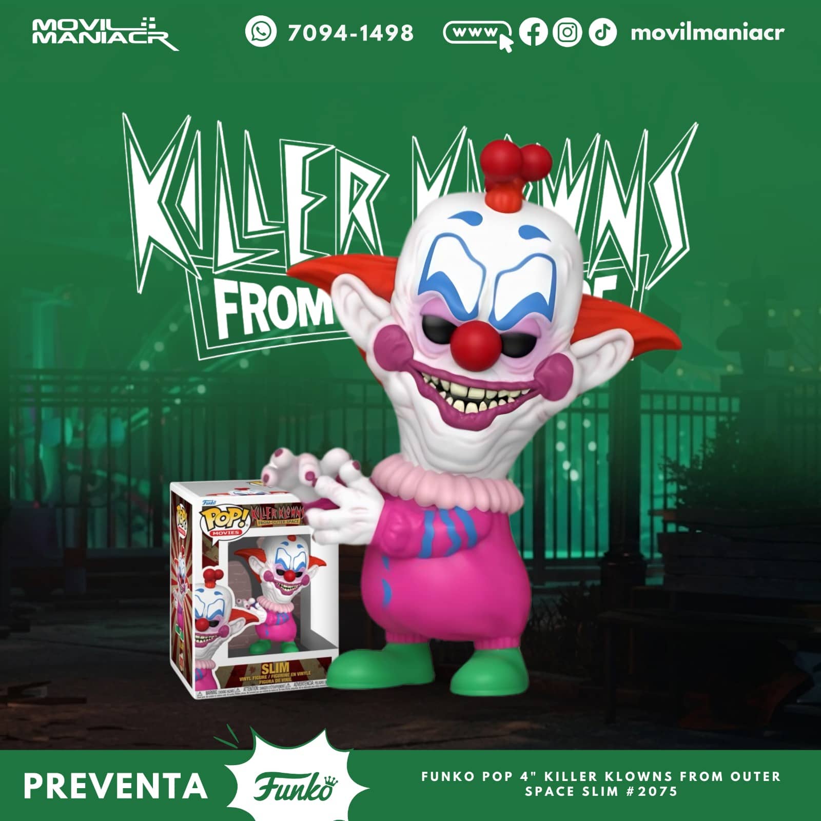 Funko Pop Killer Klowns from Outer Space Slim #2074 - (Preventa) ¡Reserva Ahora! 1 Funko Pop Killer Klowns from Outer Space Slim #2074 - (Preventa) ¡Reserva Ahora!