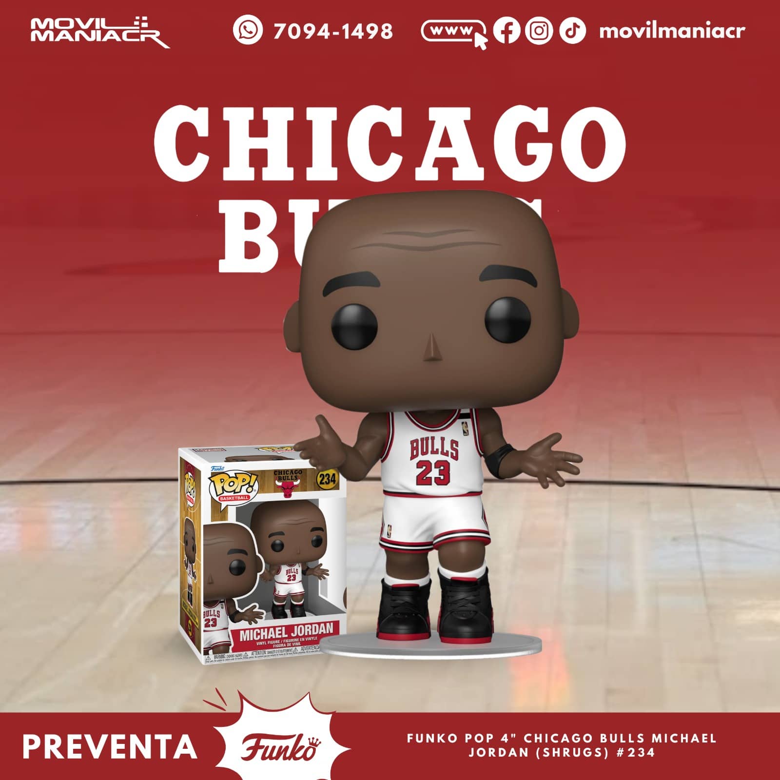 Funko Pop NBA Bulls Michael Jordan (Shrug) #234 - (Preventa) ¡Reserva Ahora! 1 Funko Pop NBA Bulls Michael Jordan (Shrug) #234 - (Preventa) ¡Reserva Ahora!