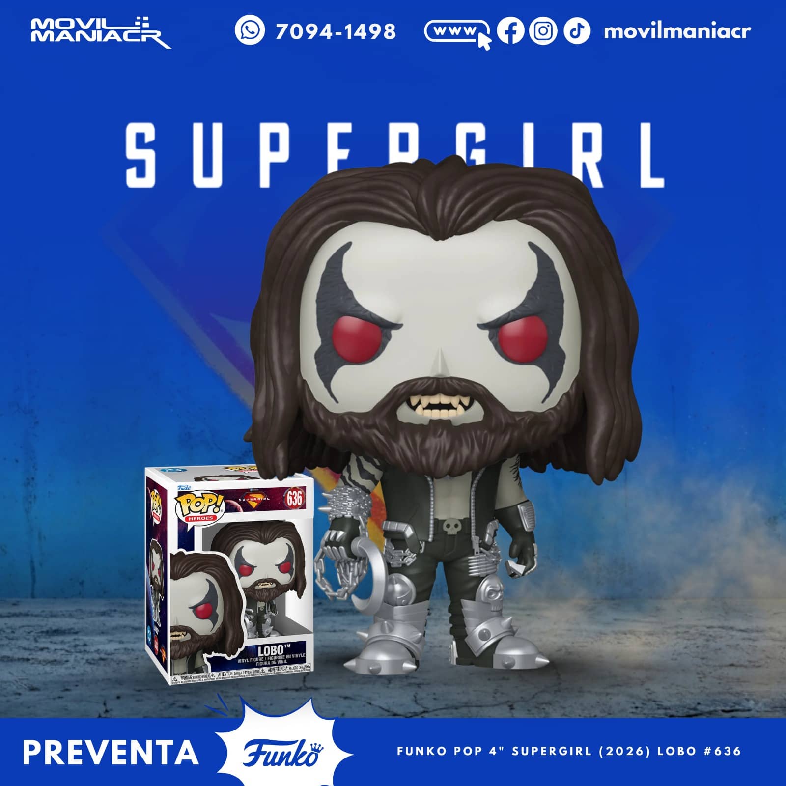 Funko Pop Supergirl Lobo #636 - (Preventa) ¡Reserva Ahora! 1 Funko Pop Supergirl Lobo #636 - (Preventa) ¡Reserva Ahora!