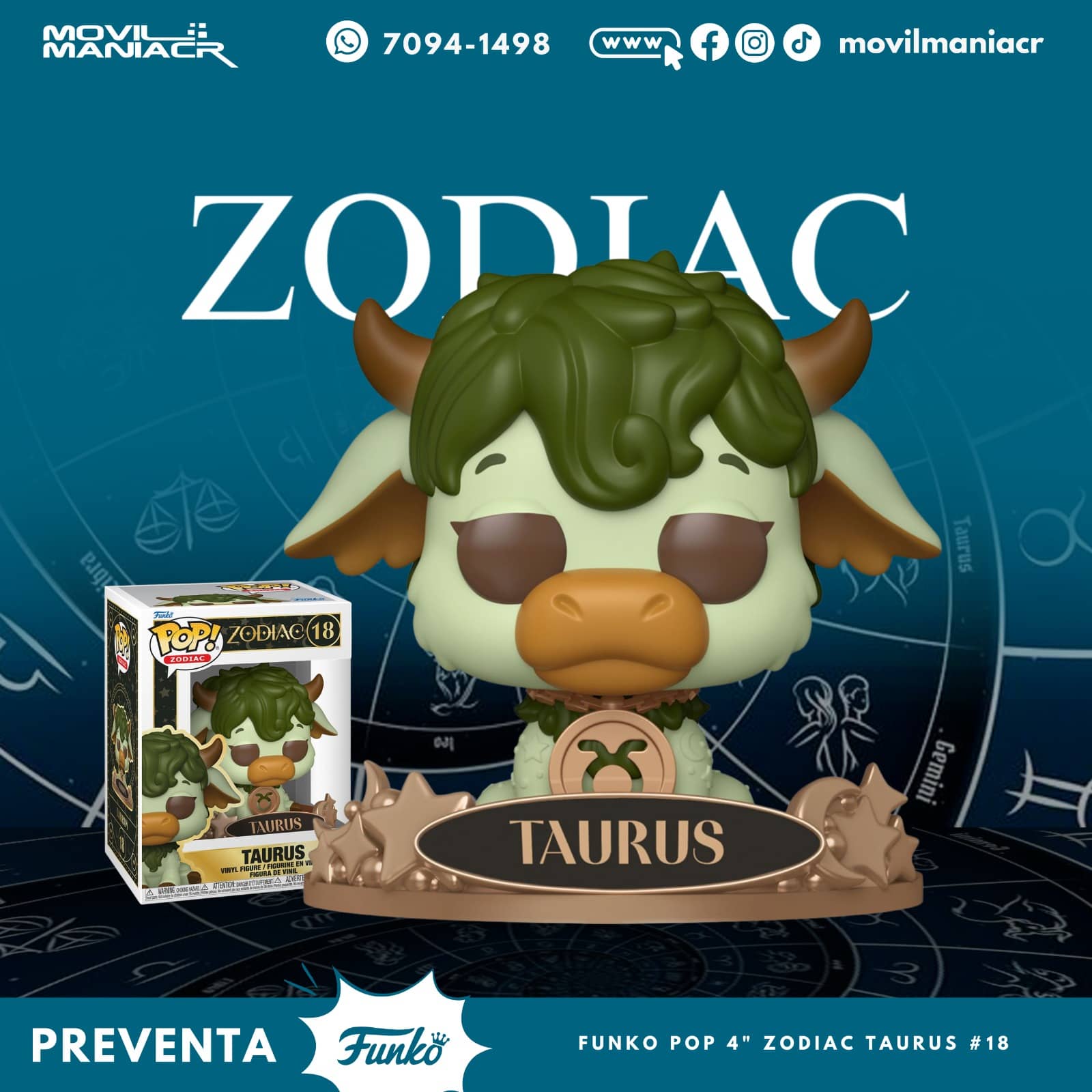 Funko Pop Zodiac Taurus #18 - (Preventa) ¡Reserva Ahora! 1 Funko Pop Zodiac Taurus #18 - (Preventa) ¡Reserva Ahora!