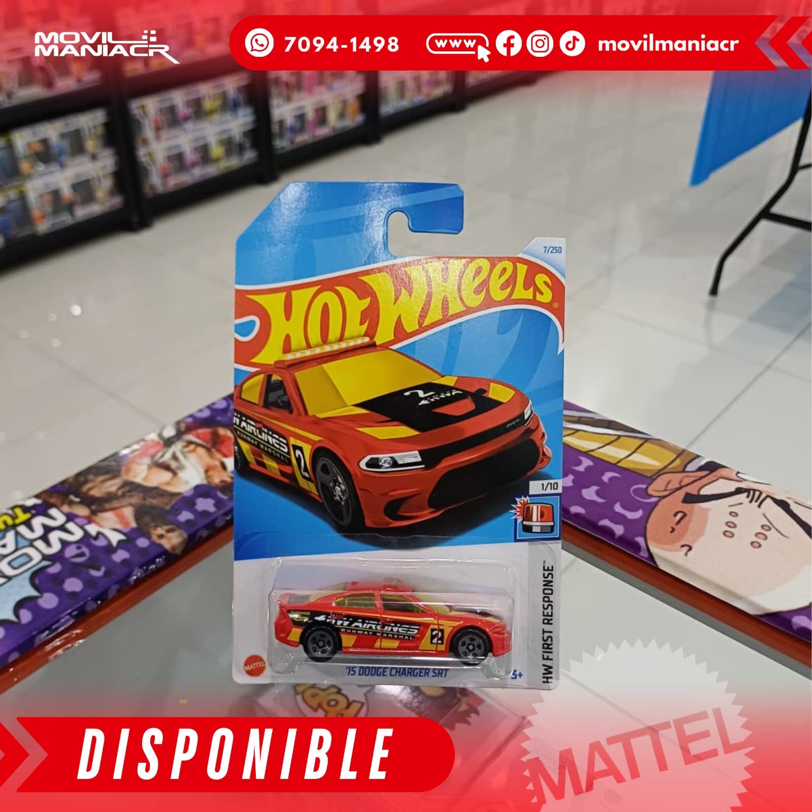 Hot Wheels '15 Dodge Charger SRT (7/250) 2024 – (Stock) ¡Disponible Ahora! 1 Hot Wheels '15 Dodge Charger SRT (7250) 2024 – (Stock) ¡Disponible Ahora!