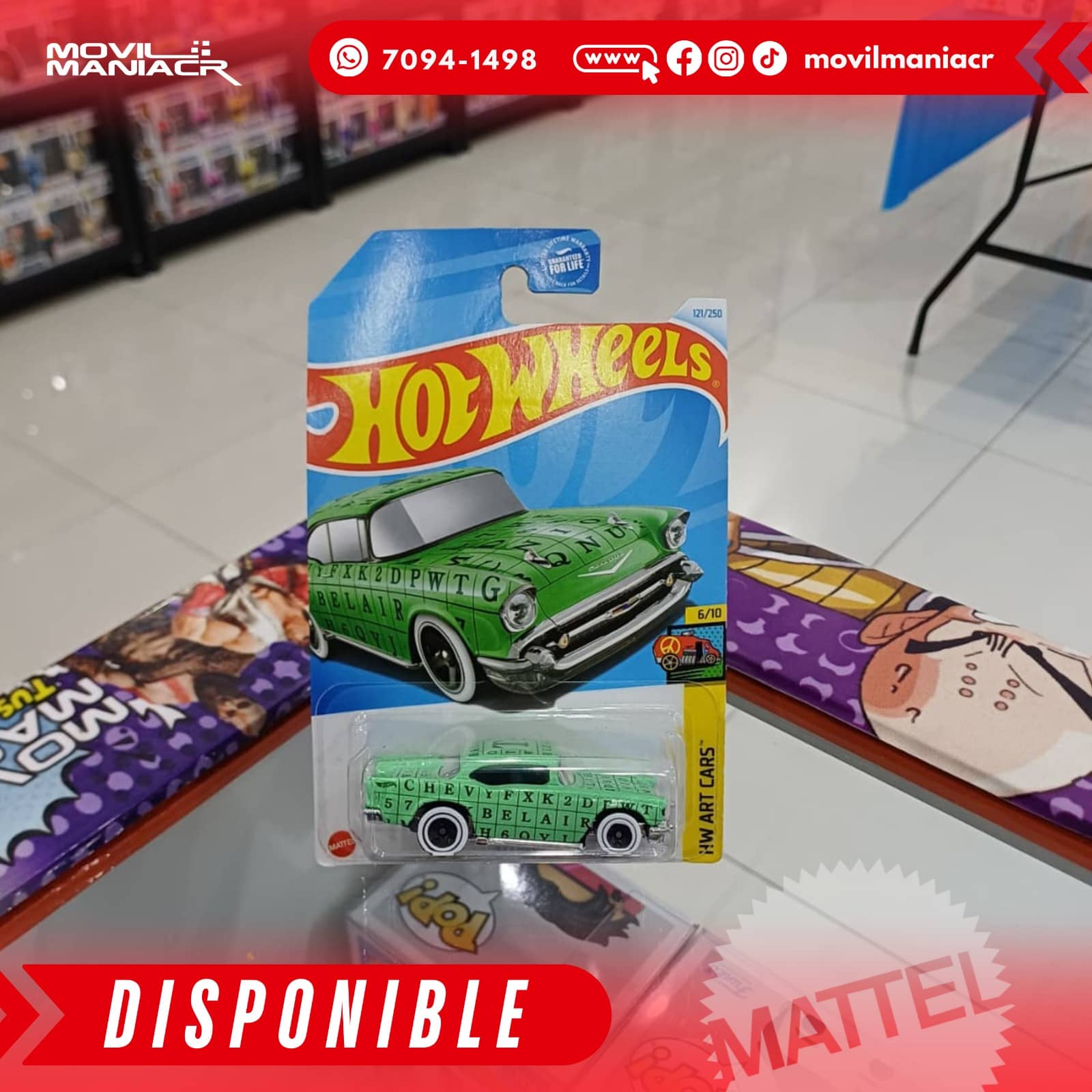 Hot Wheels '57 Chevy (121/250) 2024 – (Stock) ¡Disponible Ahora! 1 Hot Wheels '57 Chevy (121250) 2024 – (Stock) ¡Disponible Ahora!