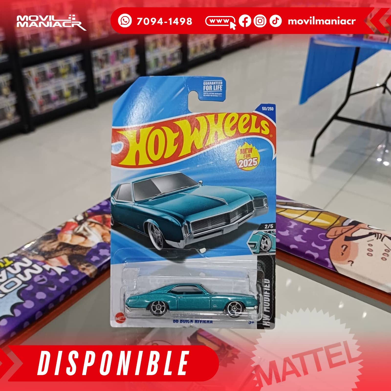 Hot Wheels '66 Buick Riviera (50/250) 2025 – (Stock) ¡Disponible Ahora! 1 Hot Wheels '66 Buick Riviera (50250) 2025 – (Stock) ¡Disponible Ahora!