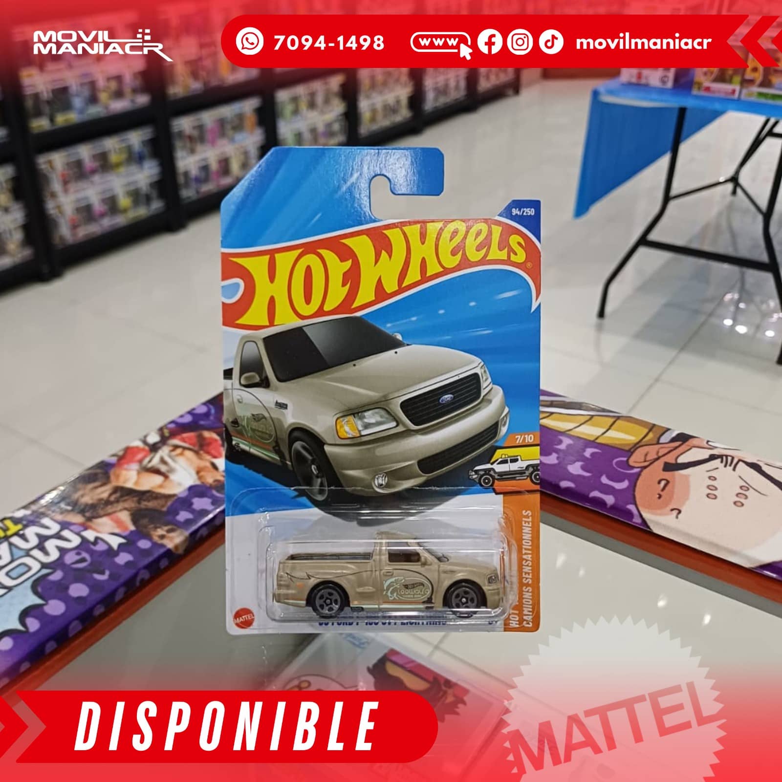 Hot Wheels '99 Ford F-150 SVT Lightning (94/250) 2025 – (Stock) ¡Disponible Ahora! 1 Hot Wheels '99 Ford F-150 SVT Lightning (94250) 2025 – (Stock) ¡Disponible Ahora!