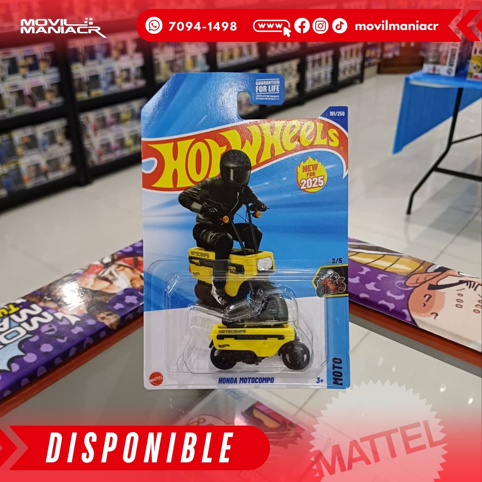 Hot Wheels Moto Honda Motocompo (181/250) 2025 – (Stock) ¡Disponible Ahora! 1 Hot Wheels Moto Honda Motocompo (181250) 2025 – (Stock) ¡Disponible Ahora!