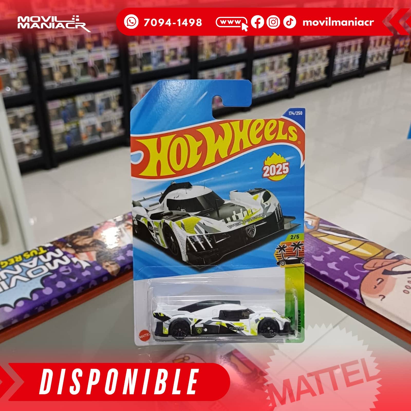 Hot Wheels Peugeot 9X8 Hypercar (174/250) 2025 – (Stock) ¡Disponible Ahora! 1 Hot Wheels Peugeot 9X8 Hypercar (174250) 2025 – (Stock) ¡Disponible Ahora!