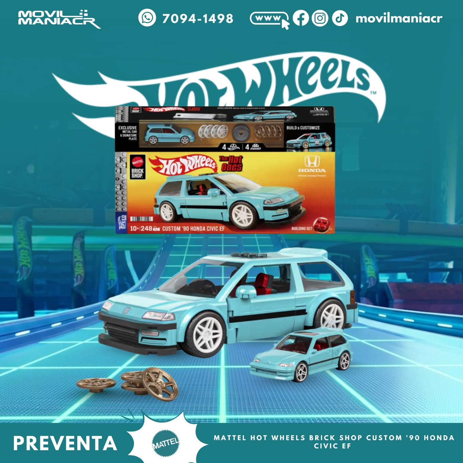 Hot Wheels Brick Shop '90 Honda Civic Escala 1:32 - (Preventa) ¡Reserva Ahora! 1 Hot Wheels Brick Shop '90 Honda Civic Escala 132 - (Preventa) ¡Reserva Ahora!