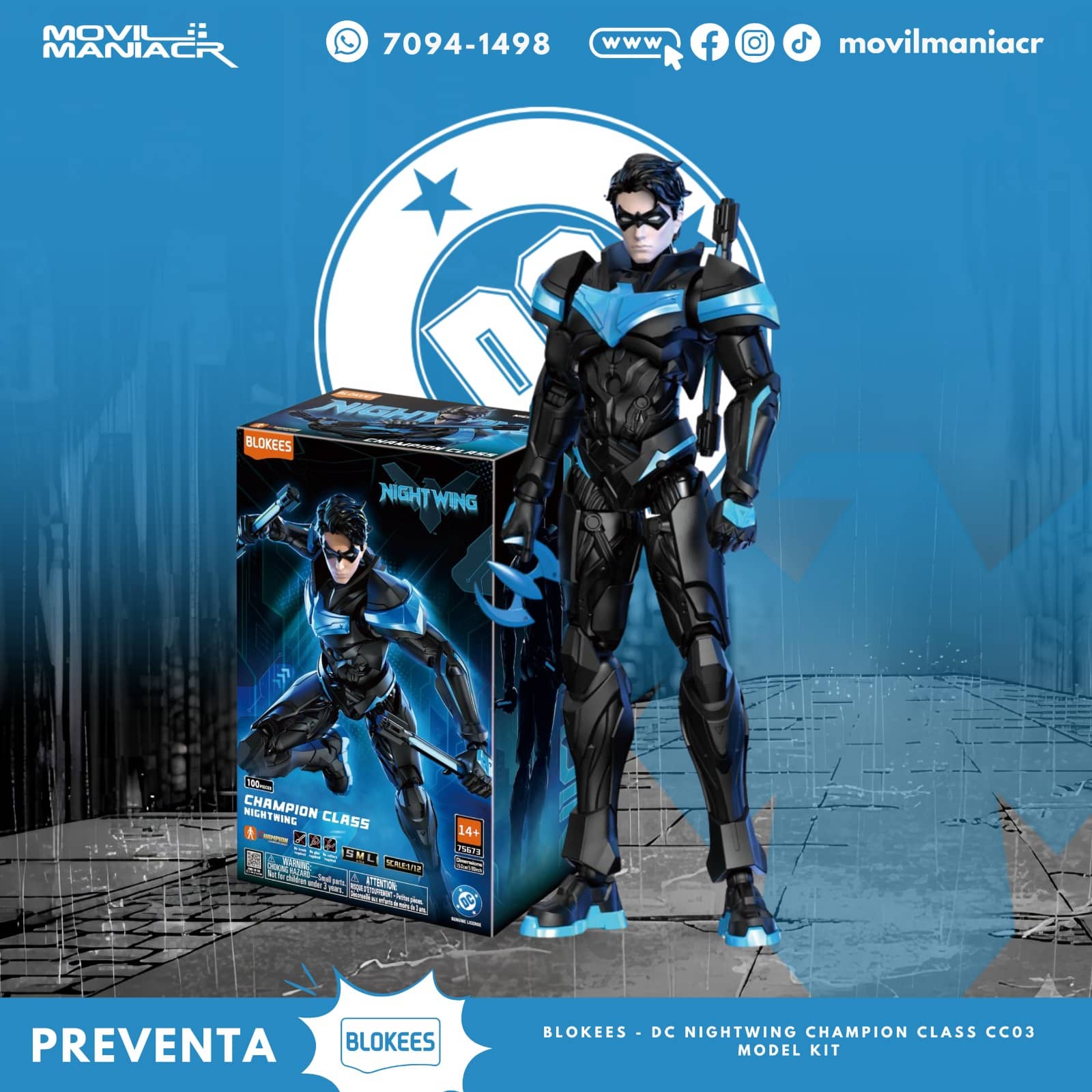 Blokees DC Champion Class 03 Nightwing Model Kit - (Preventa) ¡Reserva Ahora! 1 Blokees DC Champion Class 03 Nightwing Model Kit - (Preventa) ¡Reserva Ahora!