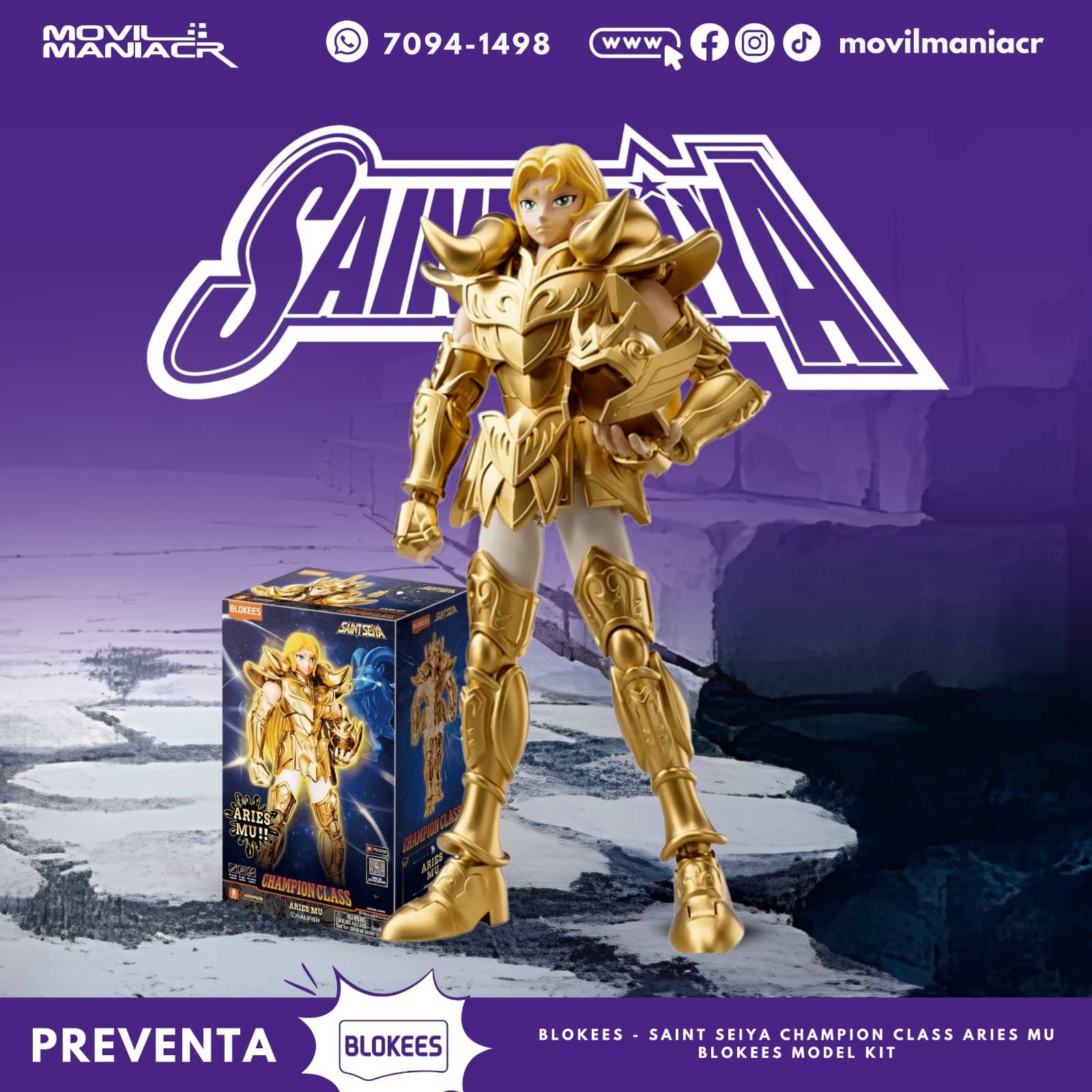 Blokees Saint Seiya Aries Mu Champion Class Model Kit - (Preventa) ¡Reserva Ahora! 1 Blokees Saint Seiya Aries Mu Champion Class Model Kit - (Preventa) ¡Reserva Ahora!