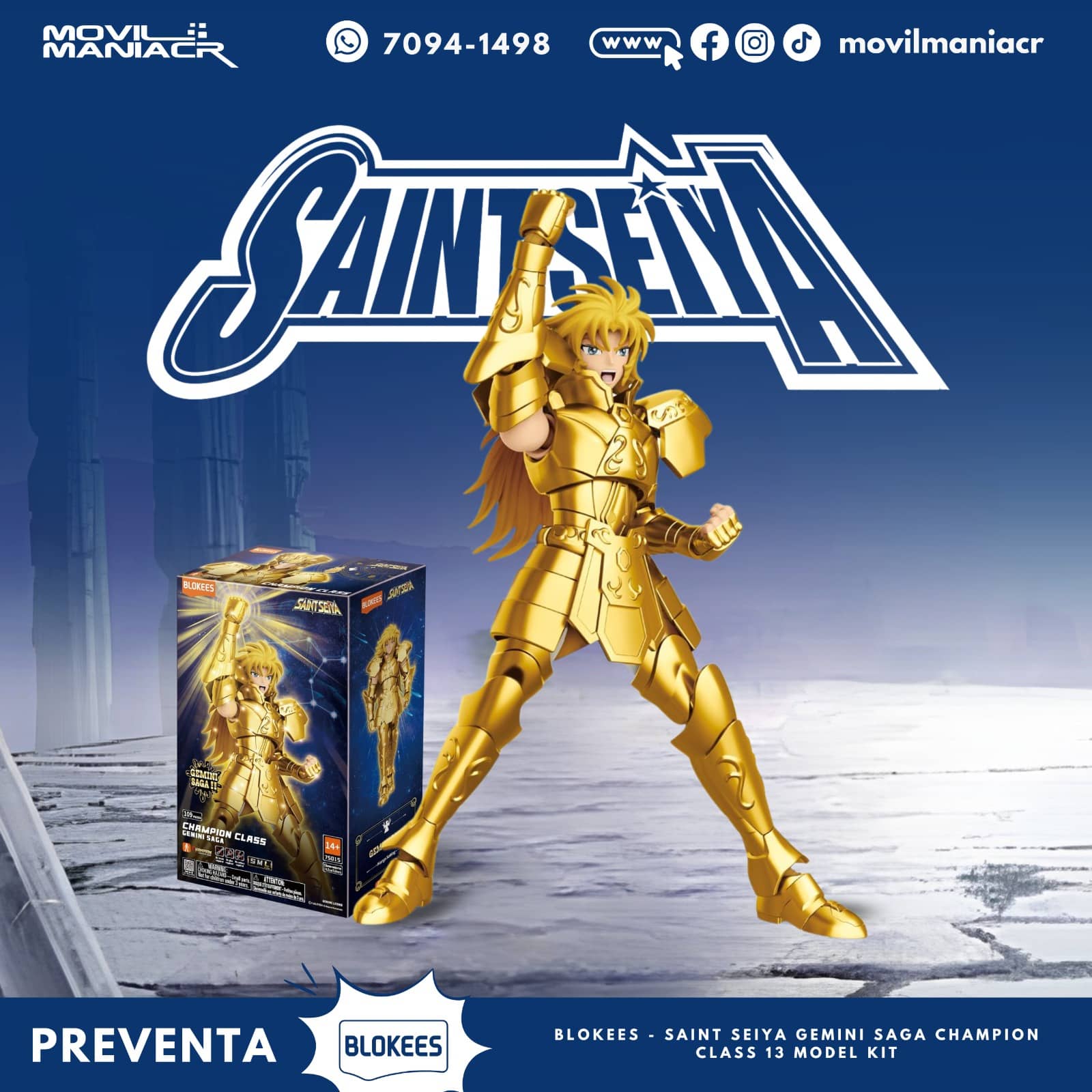 Blokees Saint Seiya Gemini Saga Champion Class 13 Model Kit - (Preventa) ¡Reserva Ahora! 1 Blokees Saint Seiya Gemini Saga Champion Class 13 Model Kit - (Preventa) ¡Reserva Ahora!