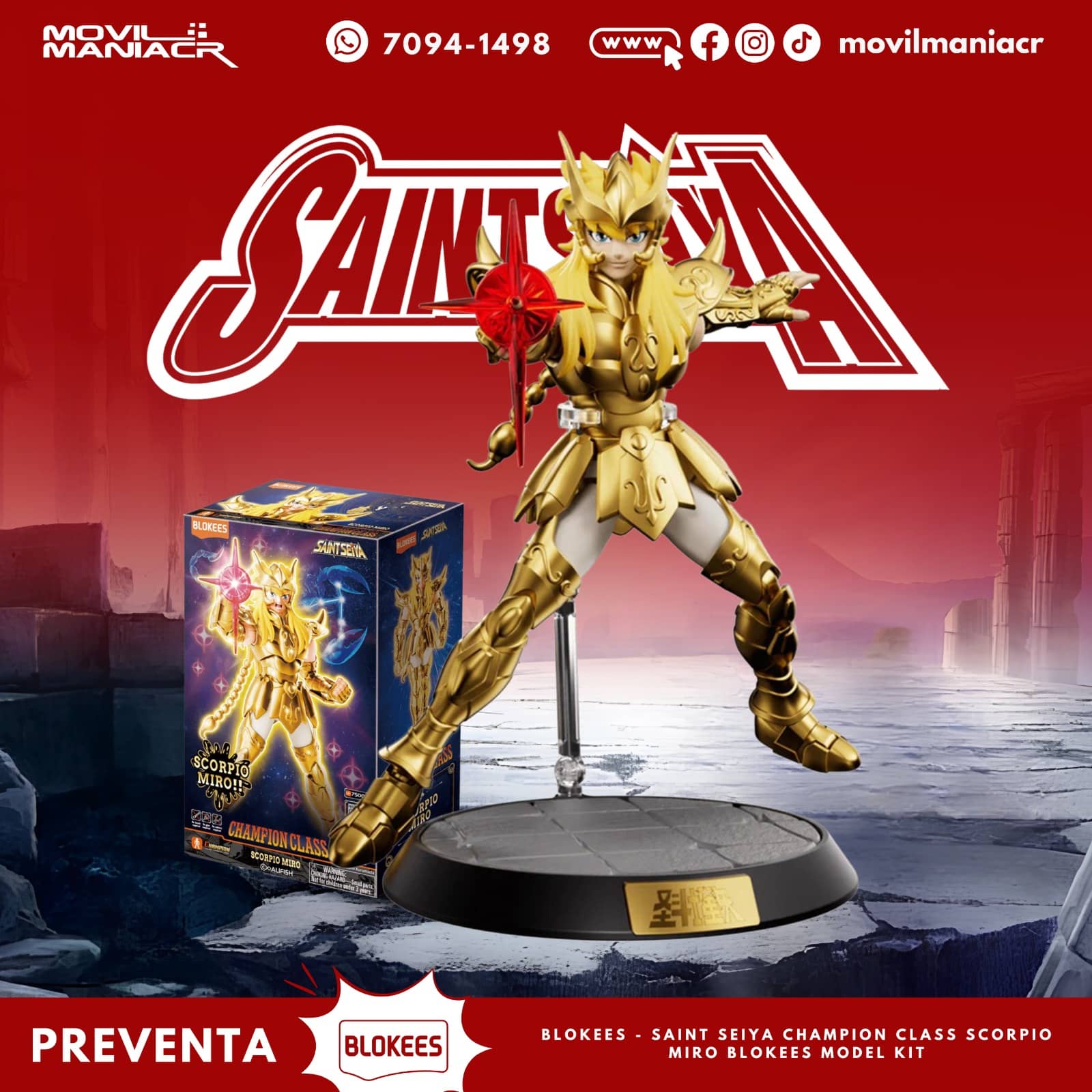 Blokees Saint Seiya Scorpio Miro Champion Class Model Kit - (Preventa) ¡Reserva Ahora! 1 Blokees Saint Seiya Scorpio Miro Champion Class Model Kit - (Preventa) ¡Reserva Ahora!