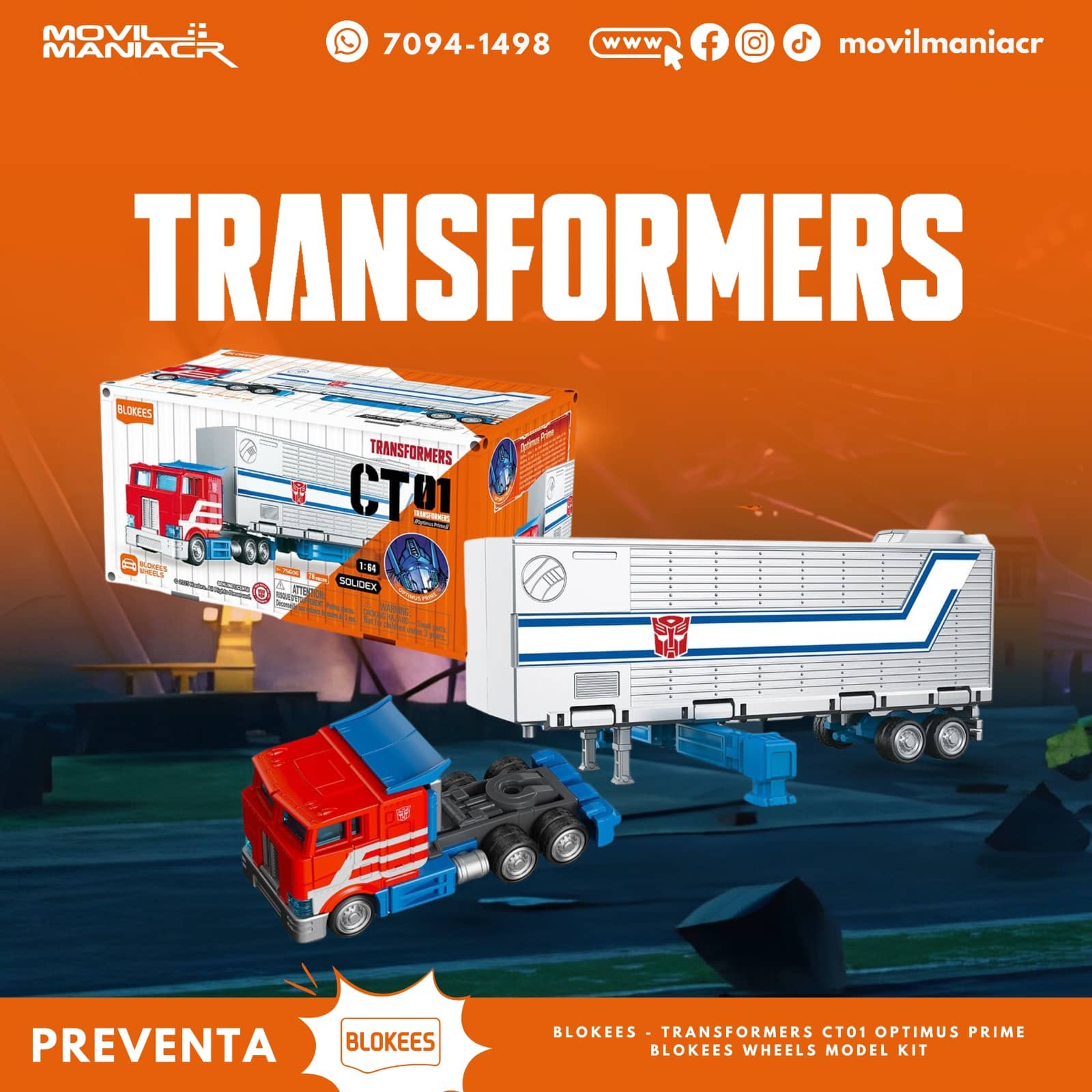 Blokees Transformers CT01 Optimus Prime Model Kit - (Preventa) ¡Reserva Ahora! 1 Blokees Transformers CT01 Optimus Prime Model Kit - (Preventa) ¡Reserva Ahora!