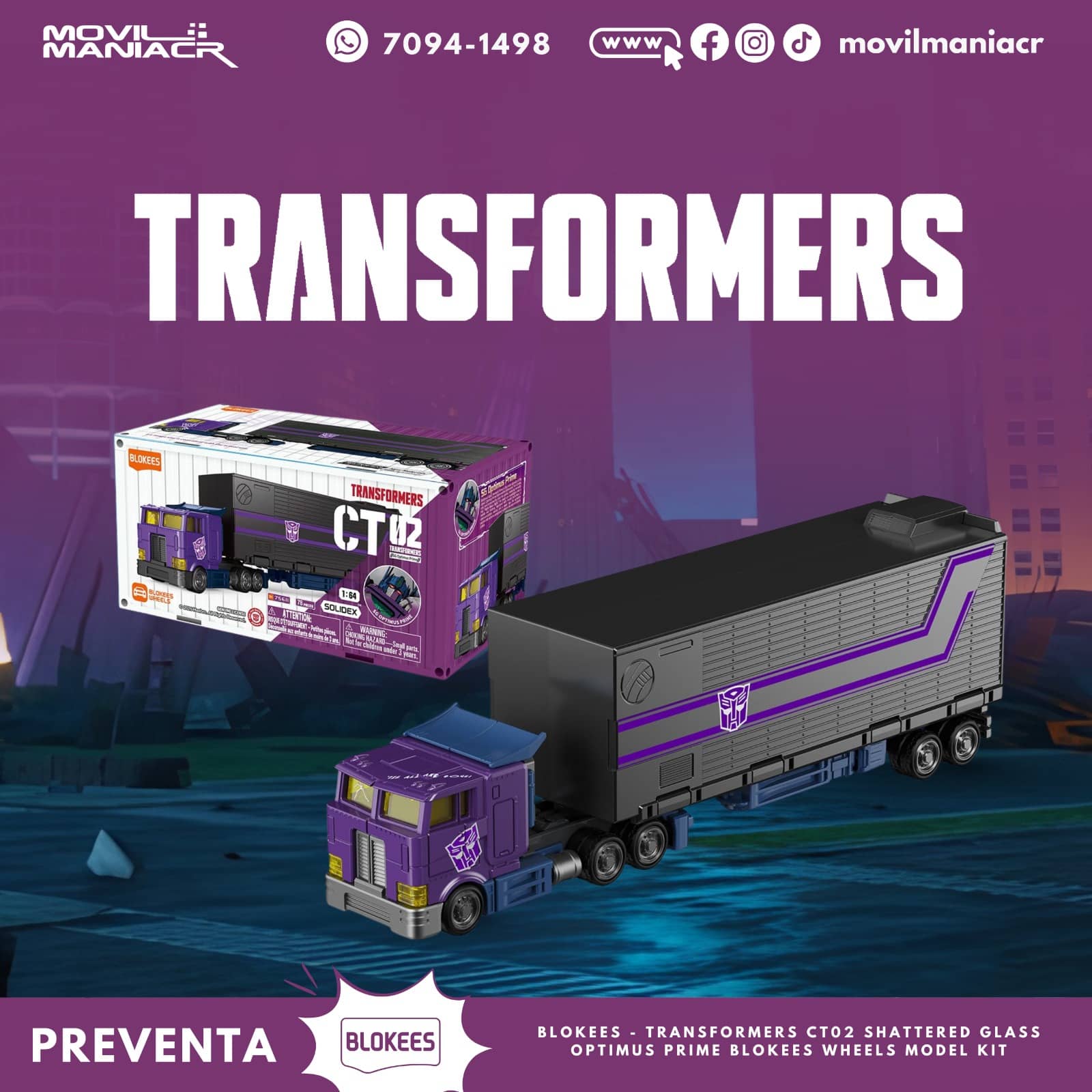 Blokees Transformers CT02 Shattered Glass Optimus Prime Model Kit - (Preventa) ¡Reserva Ahora! 1 Blokees Transformers CT02 Shattered Glass Optimus Prime Model Kit - (Preventa) ¡Reserva Ahora!