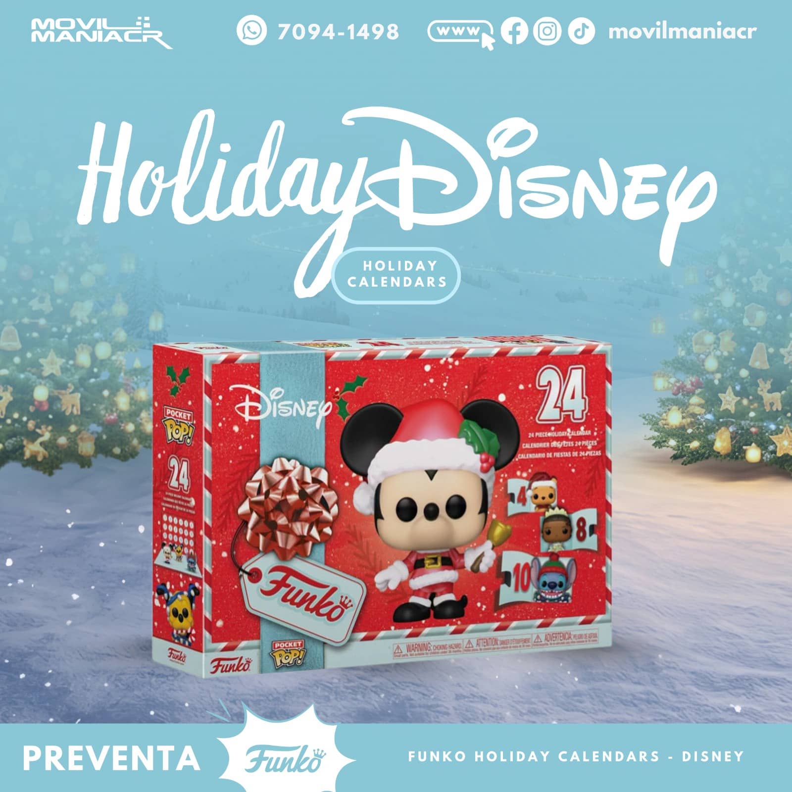 Calendario Funko Pop 2026 Disney Holiday - (Preventa) ¡Reserva Ahora! 1 Calendario Funko Pop 2026 Disney Holiday - (Preventa) ¡Reserva Ahora!