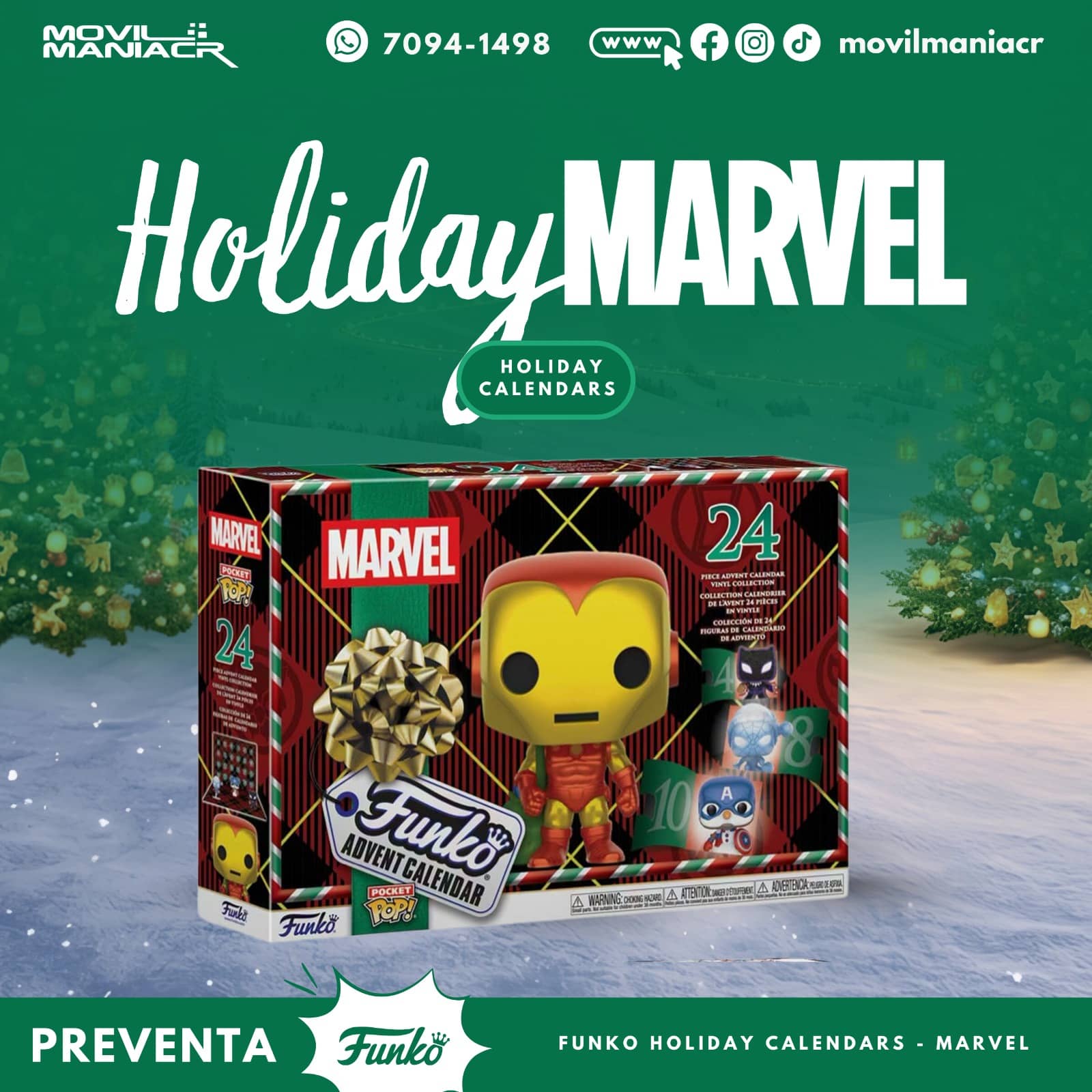 Calendario Funko Pop 2026 Marvel - (Preventa) ¡Reserva Ahora! 1 Calendario Funko Pop 2026 Marvel - (Preventa) ¡Reserva Ahora!