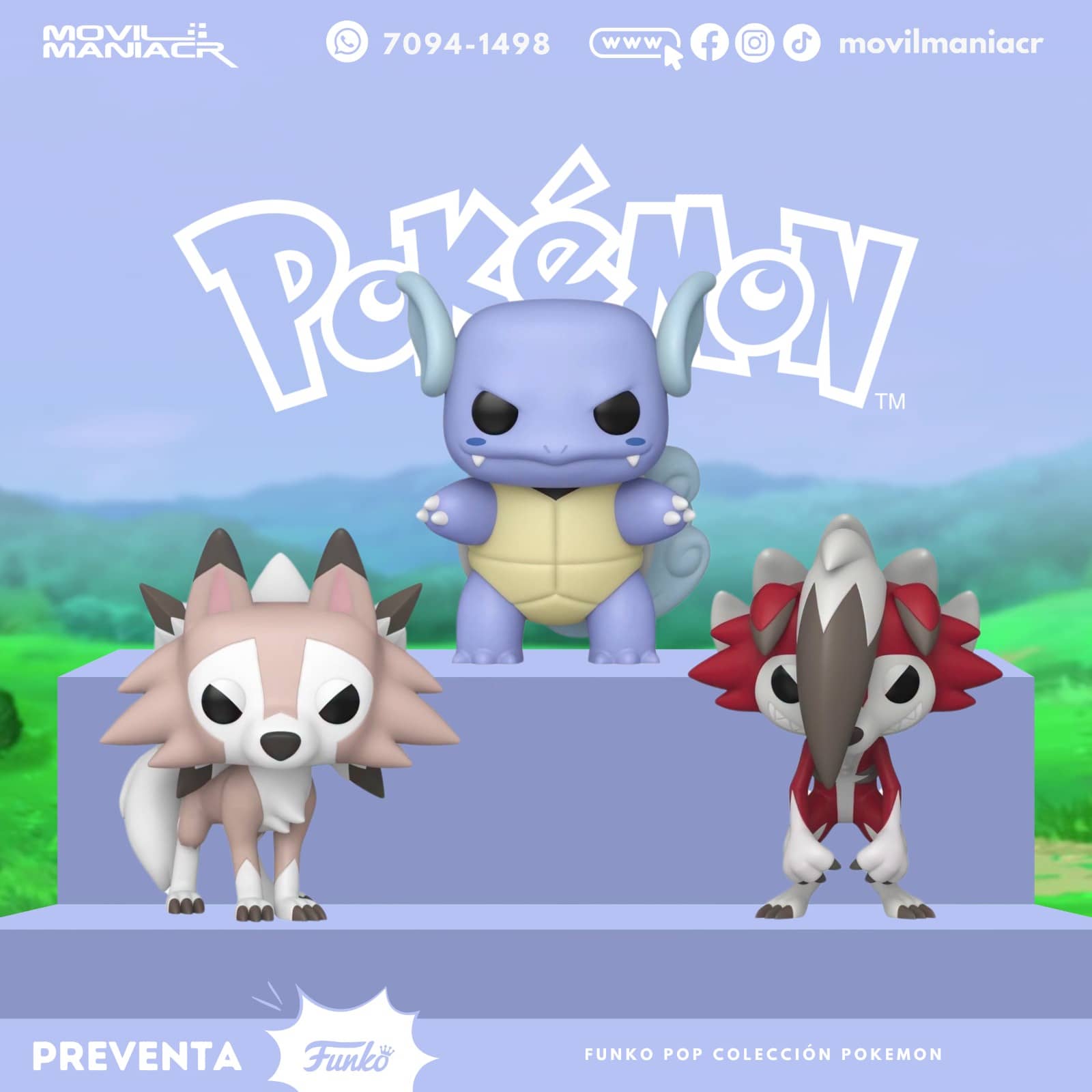 Colección 3 Funko Pop Pokémon(Lycanroc Midday Form-Lycanroc Midnight Form-Wartortle) - (Preventa) ¡Reserva Ahora! 1 Colección 3 Funko Pop Pokémon(Lycanroc Midday Form-Lycanroc Midnight Form-Wartortle) - (Preventa) ¡Reserva Ahora!