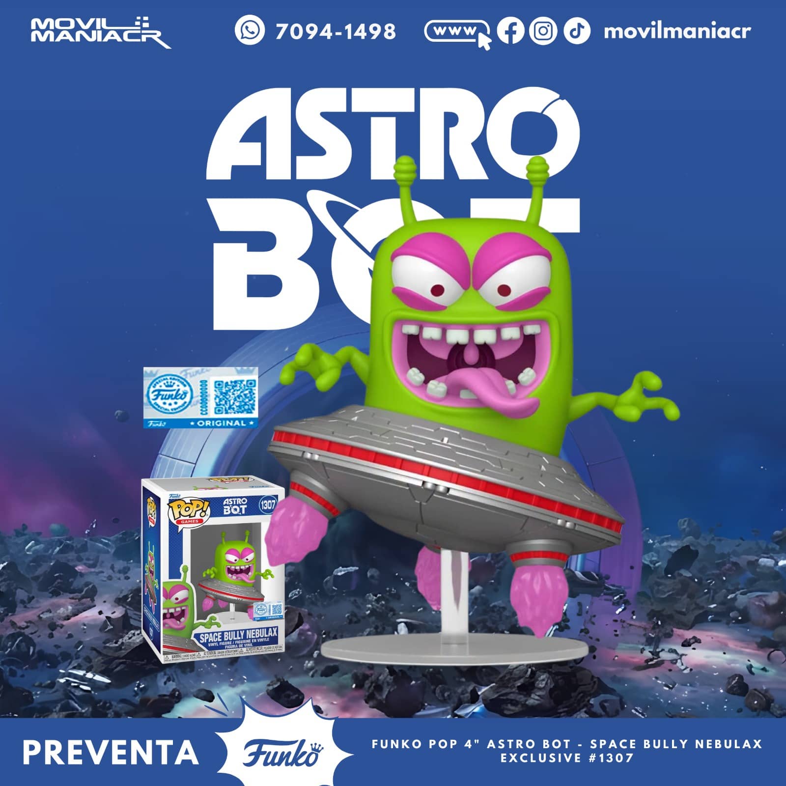 Funko Pop Astro Bot Space Bully Nebulax Exclusivo #1307 - (Preventa) ¡Reserva Ahora! 1 Funko Pop Astro Bot Space Bully Nebulax Exclusivo #1307 - (Preventa) ¡Reserva Ahora!