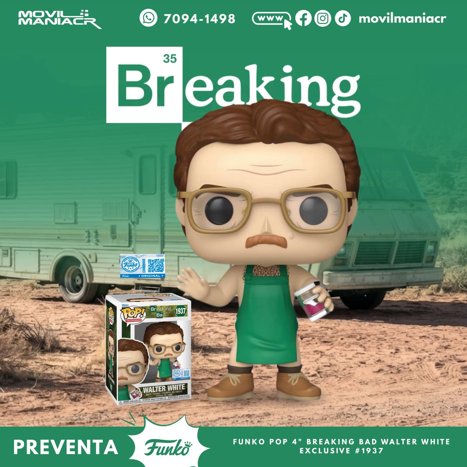 Funko Pop Breaking Bad Walter White Exclusivo #1937 - (Preventa) ¡Reserva Ahora! 1 Funko Pop Breaking Bad Walter White Exclusivo #1937