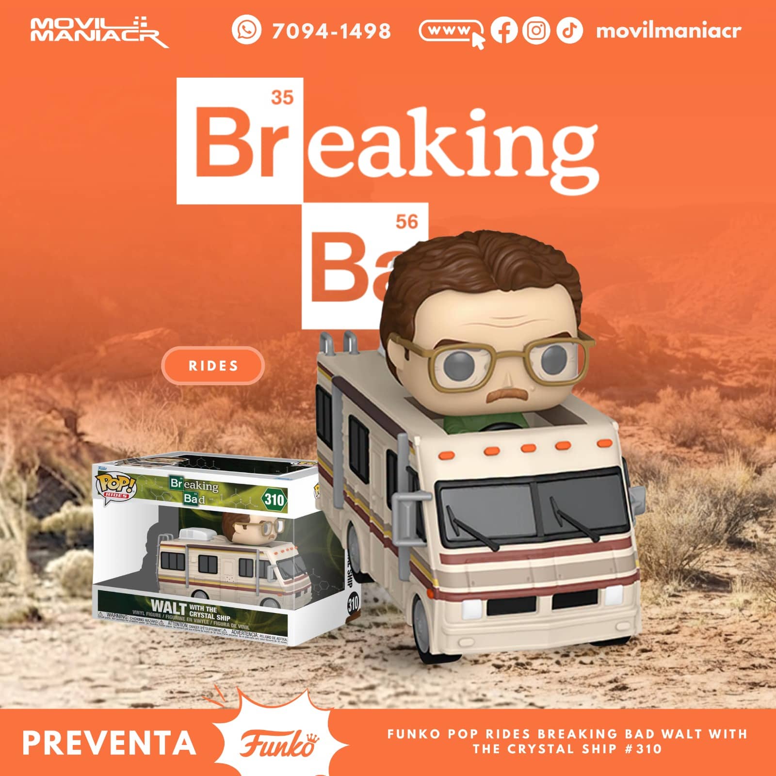 Funko Pop Breaking Bad Walt w The Crystal Ship Rides #310 - (Preventa) ¡Reserva Ahora! 1 Funko Pop Breaking Bad Walt w The Crystal Ship Rides #310 - (Preventa) ¡Reserva Ahora!