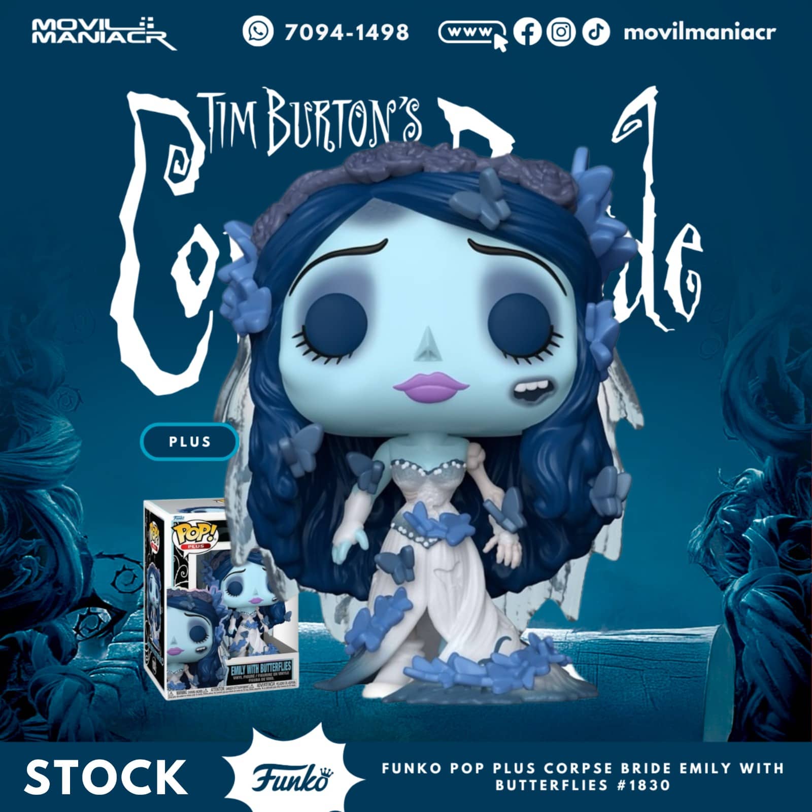 Funko Pop Corpse Bride Emily #1830 - Plus (Stock) ¡Disponible Ahora! 1 Funko Pop Corpse Bride Emily #1830 - Plus (Stock) ¡Disponible Ahora!