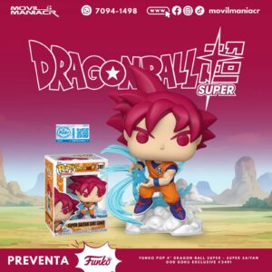 Funko Pop Dragon Ball Super - Super Saiyan God Goku Exclusivo Exclusivo #2491 - (Preventa) ¡Reserva Ahora!