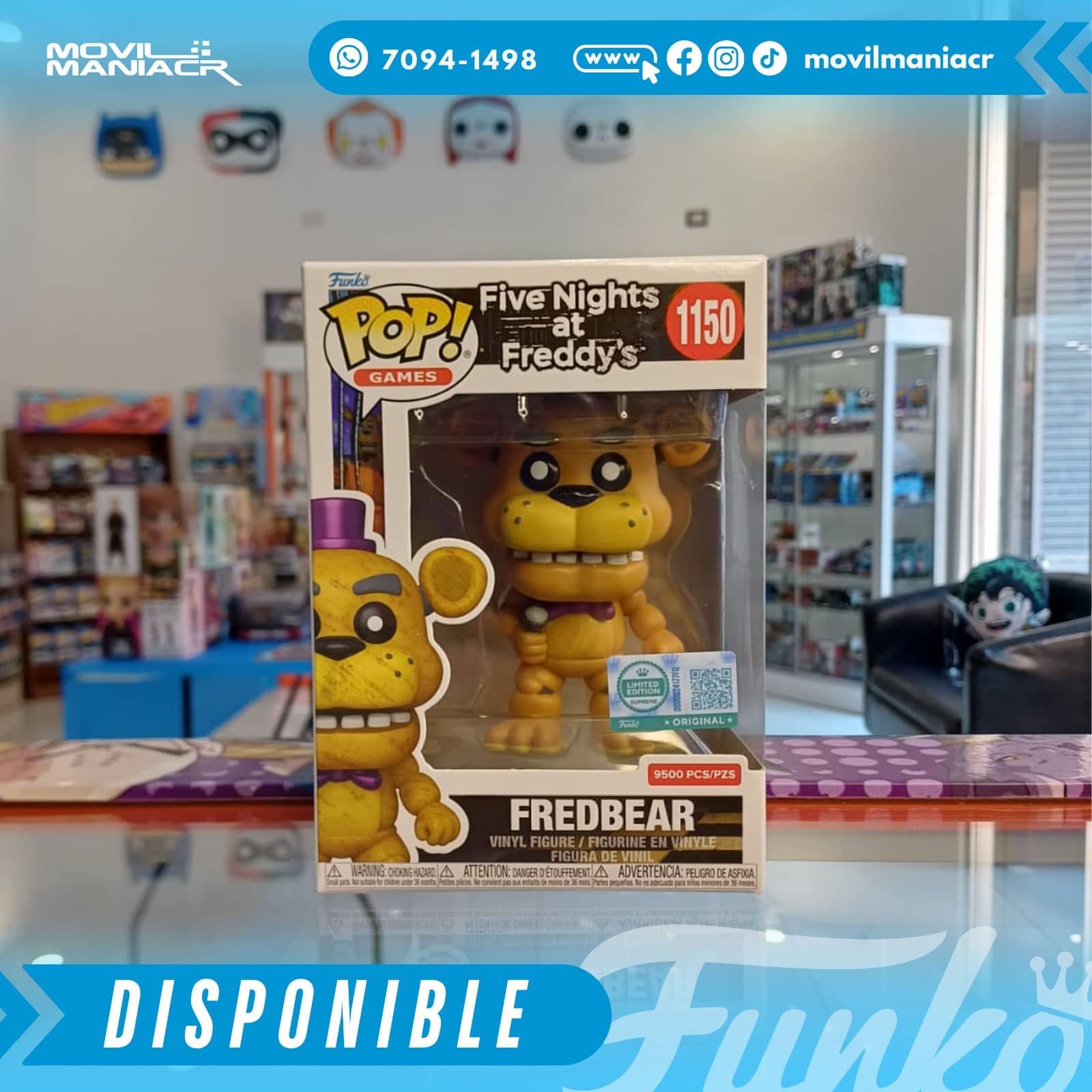 Funko Pop Five Nights at Freddy's Fredbear(9500pcs) Exclusivo #1150 - (Stock) ¡Disponible Ahora! 2 Funko Pop Five Nights at Freddy's Fredbear(9500pcs) Exclusivo #1150 - (Stock) ¡Disponible Ahora! - Imagen 2