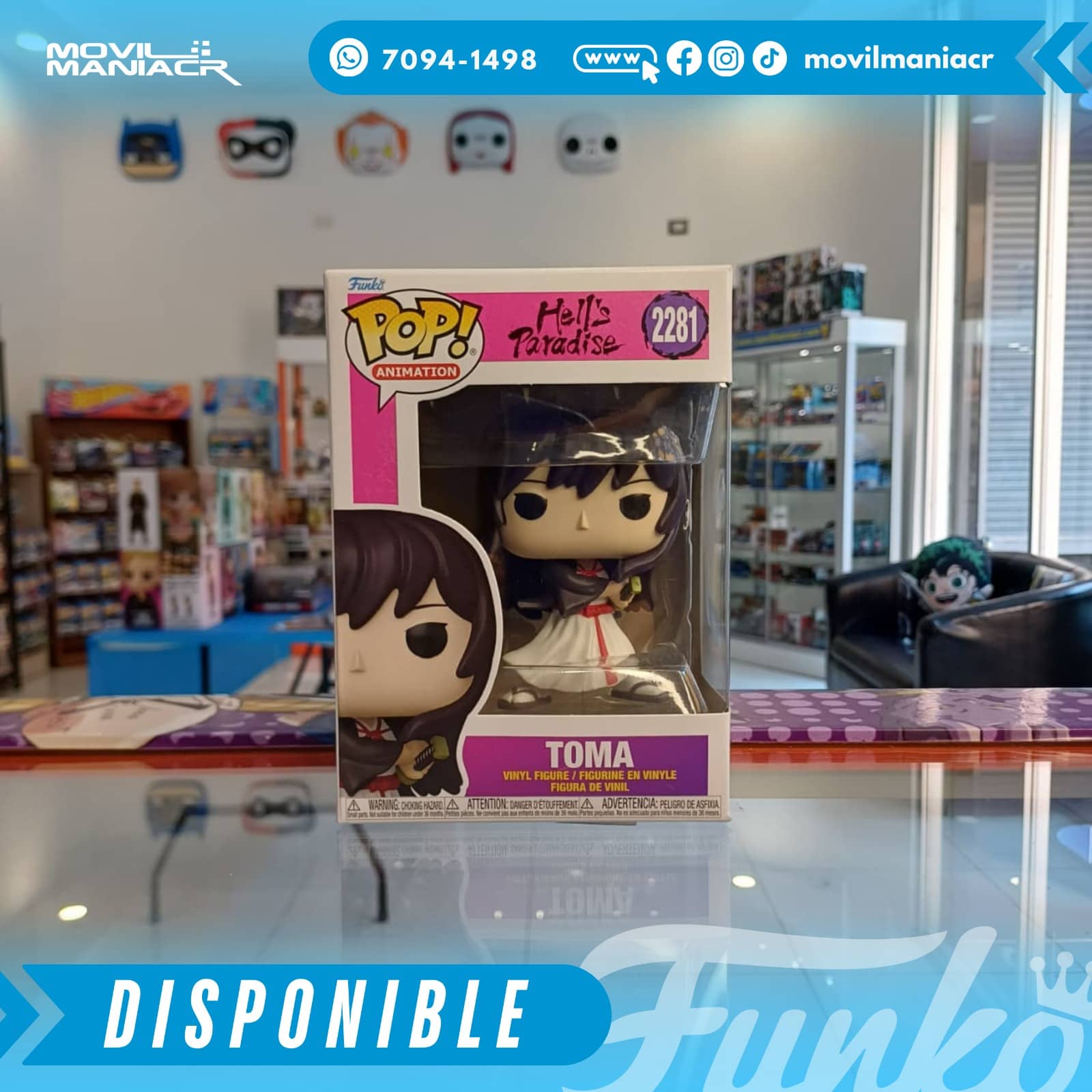 Funko Pop Hell's Paradise Toma #2281 - (Stock) ¡Disponible Ahora! 2 Funko Pop Hell's Paradise Toma #2281 - (Stock) ¡Disponible Ahora! - Imagen 2