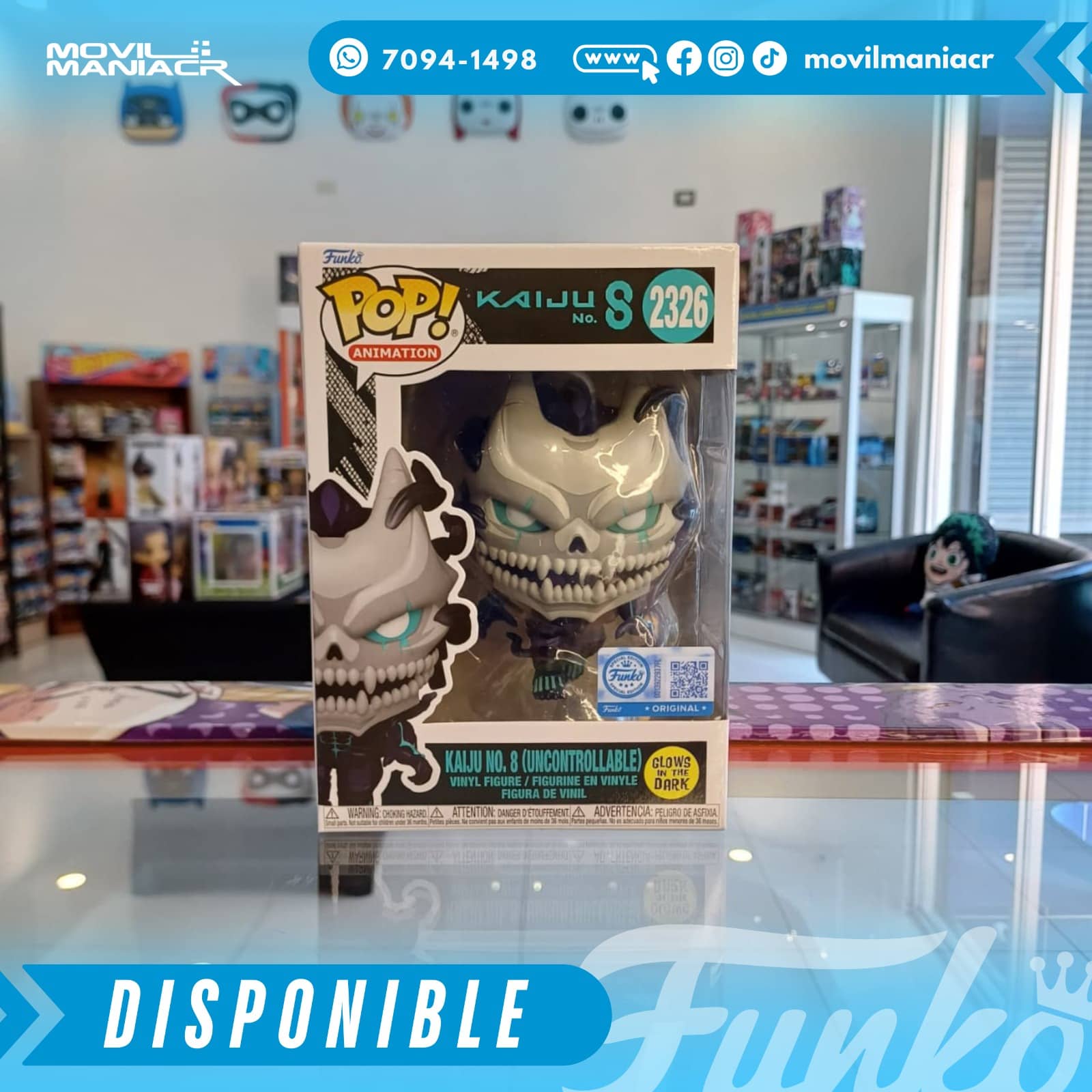Funko Pop Kaiju No. 8(Uncontrollable) GITD Exclusivo #2326 - (Stock) ¡Disponible Ahora! 2 Funko Pop Kaiju No. 8(Uncontrollable) GITD Exclusivo #2326 - (Stock) ¡Disponible Ahora! - Imagen 2